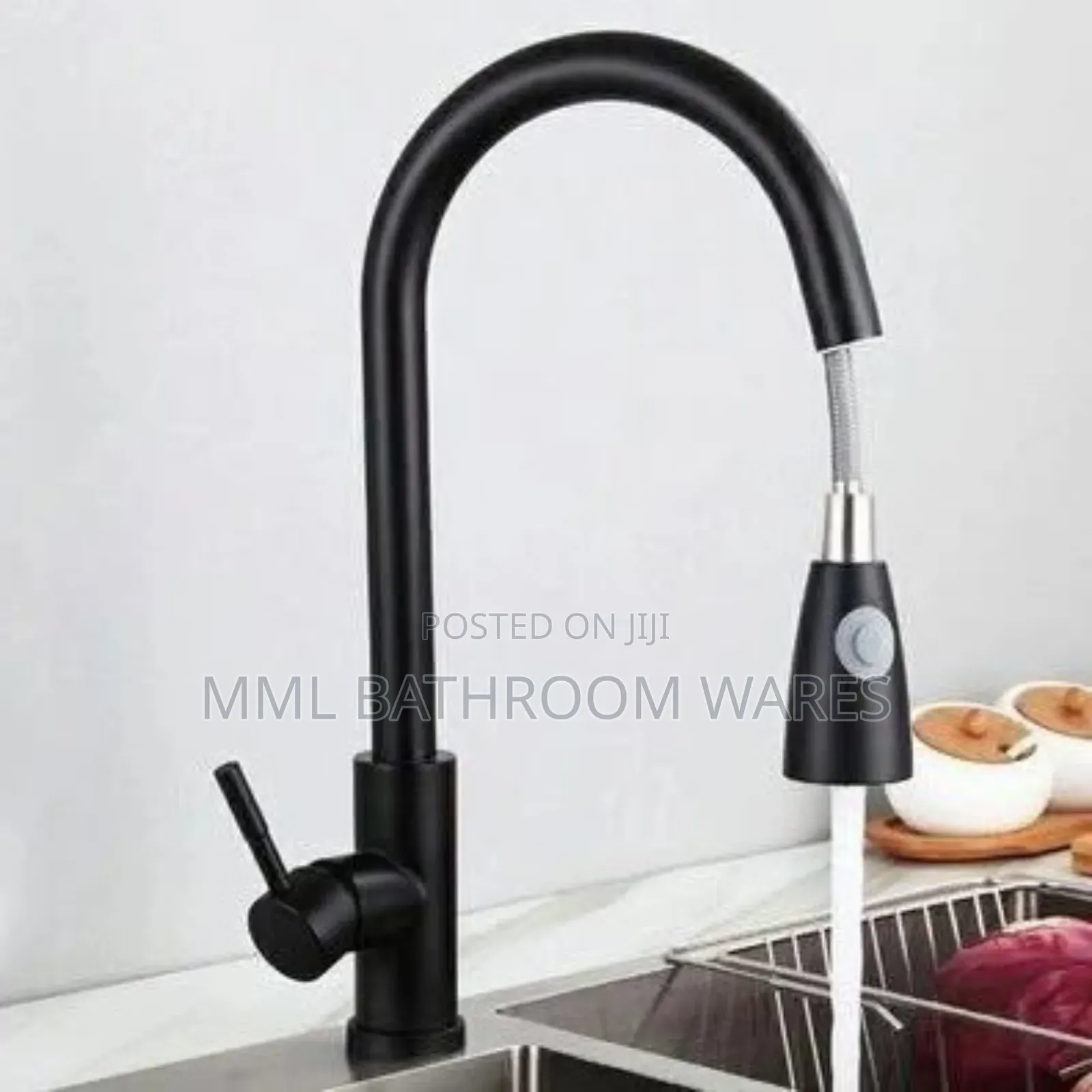 Black Pullout Kitchen Sink Mixer