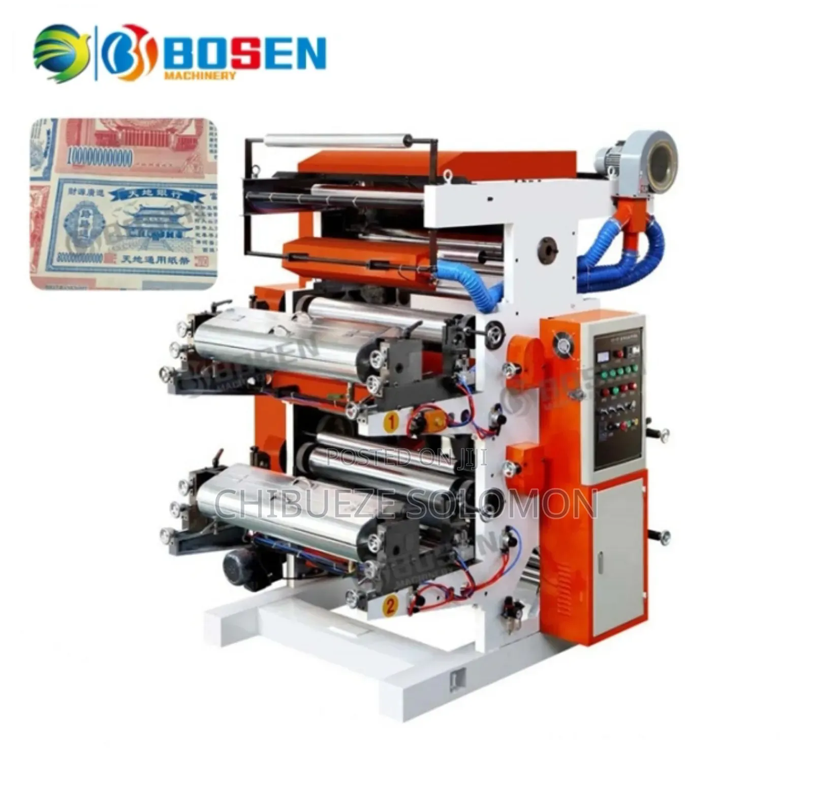 2‐Colour 800 Mm Flexo Printing Machine