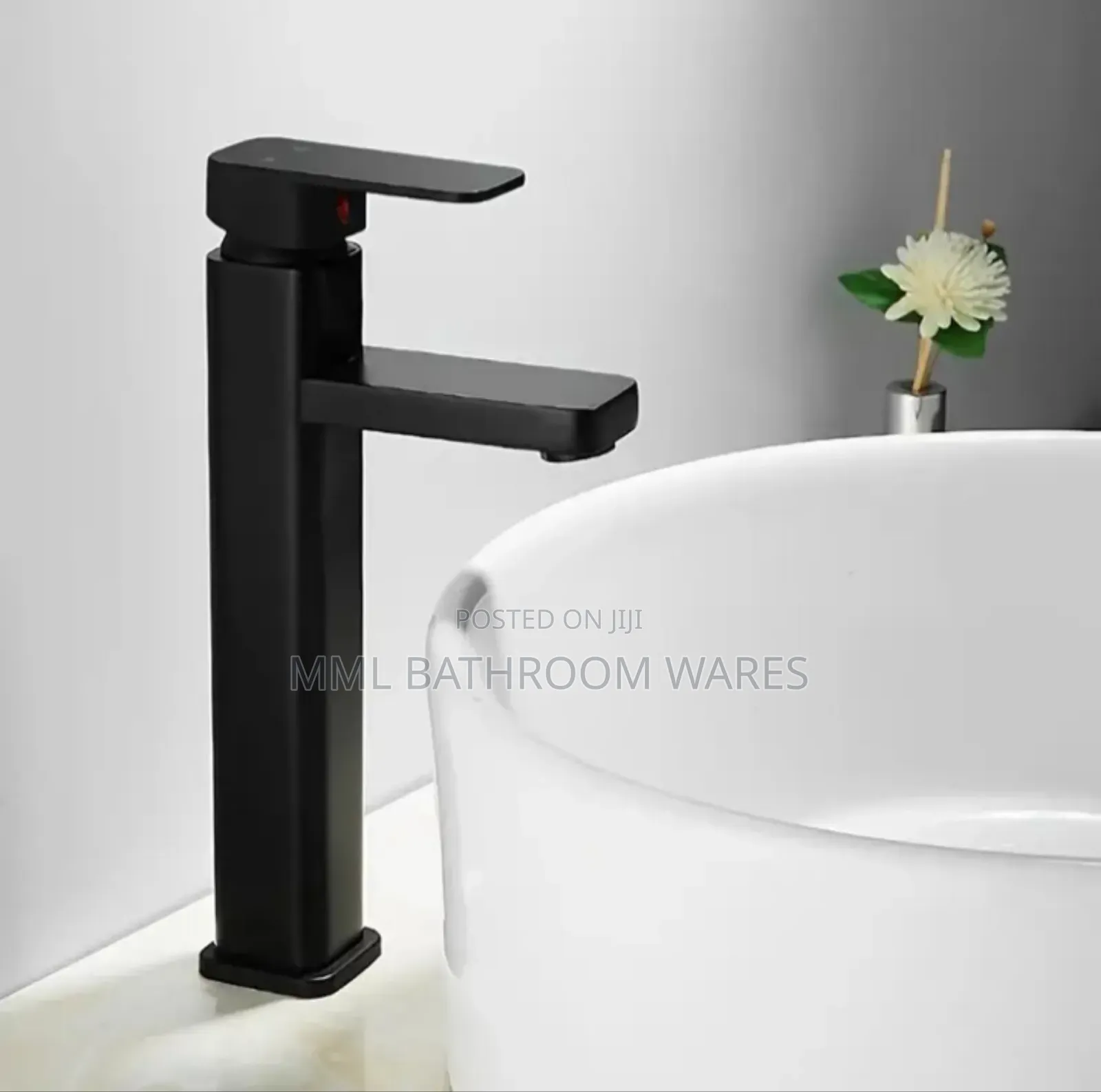 Long Black Basin Faucets ( Hot and Cold Mixer)