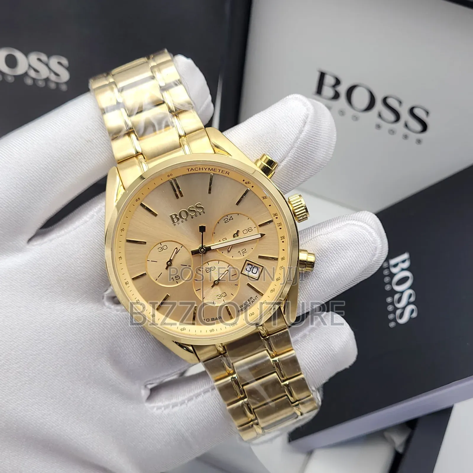 Original Boss Gold Stainless Steel Watch Available in Store