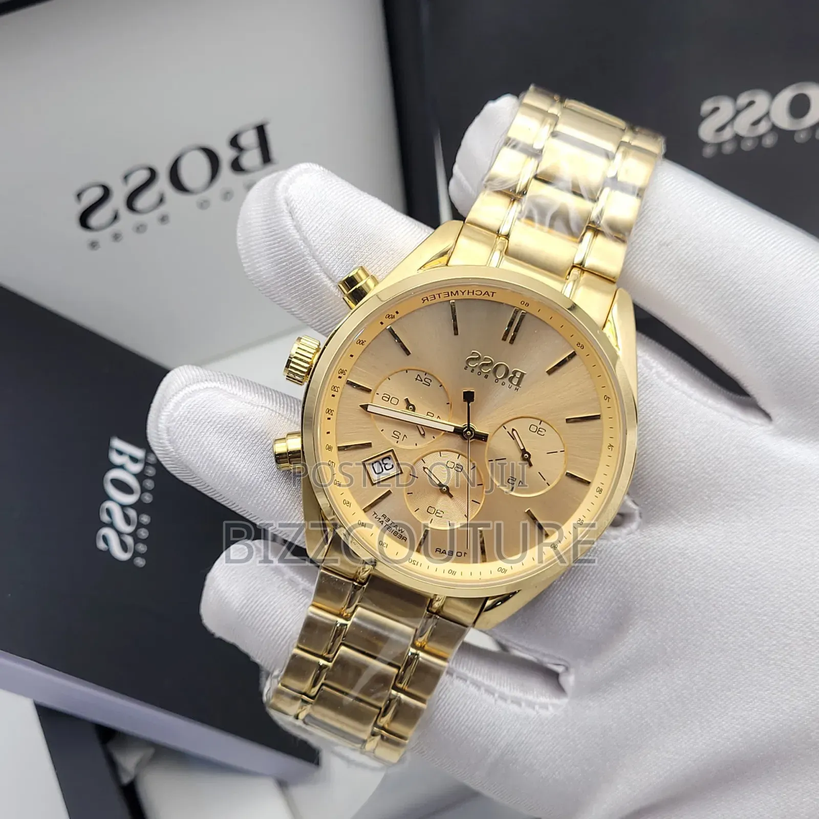 Original Boss Gold Stainless Steel Watch Available in Store