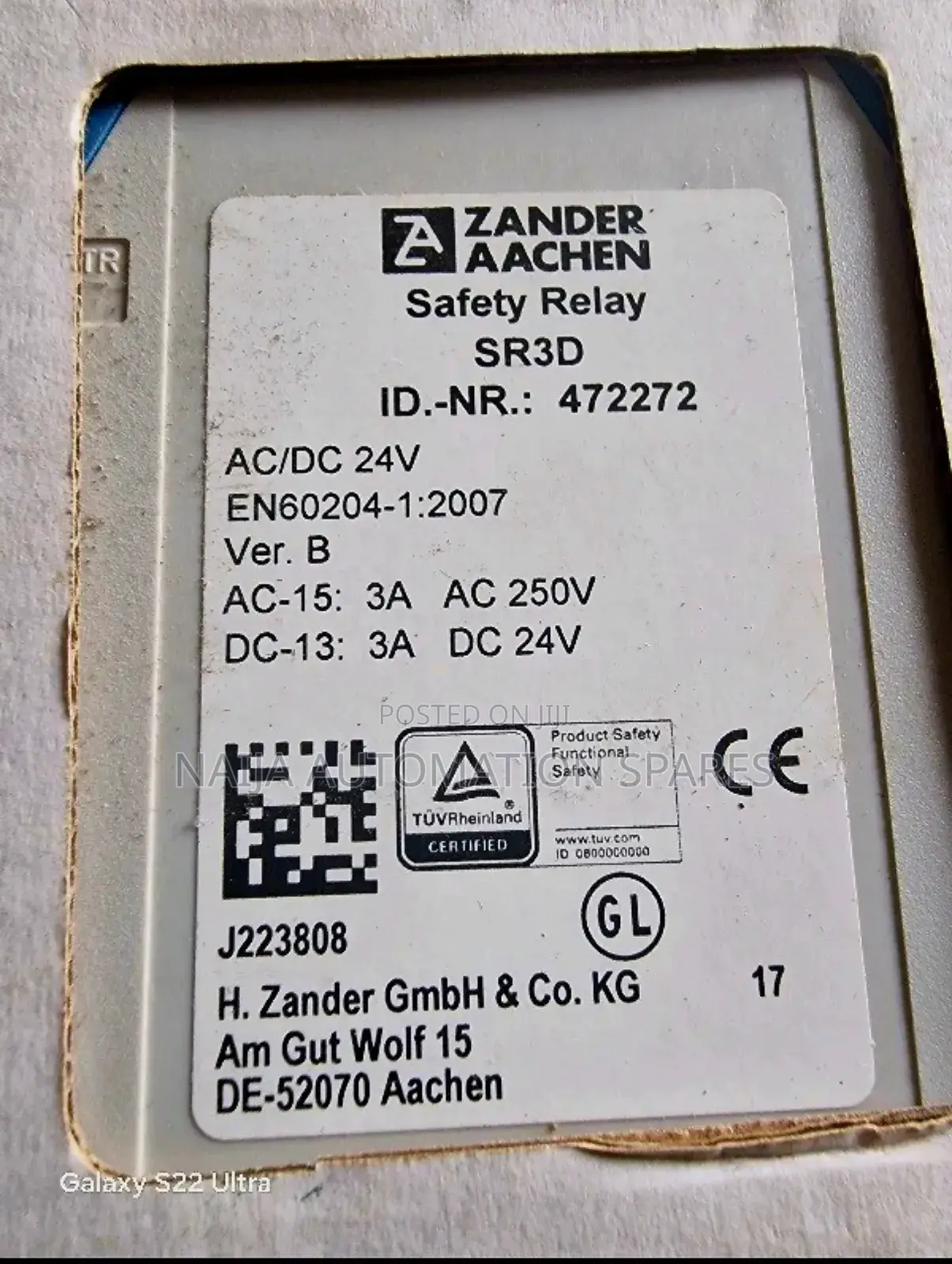 Zander Aachen | Sr3d Safety Relay | 472270