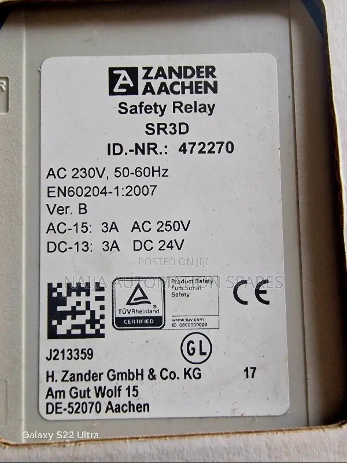 Zander Aachen | Sr3d Safety Relay | 472270