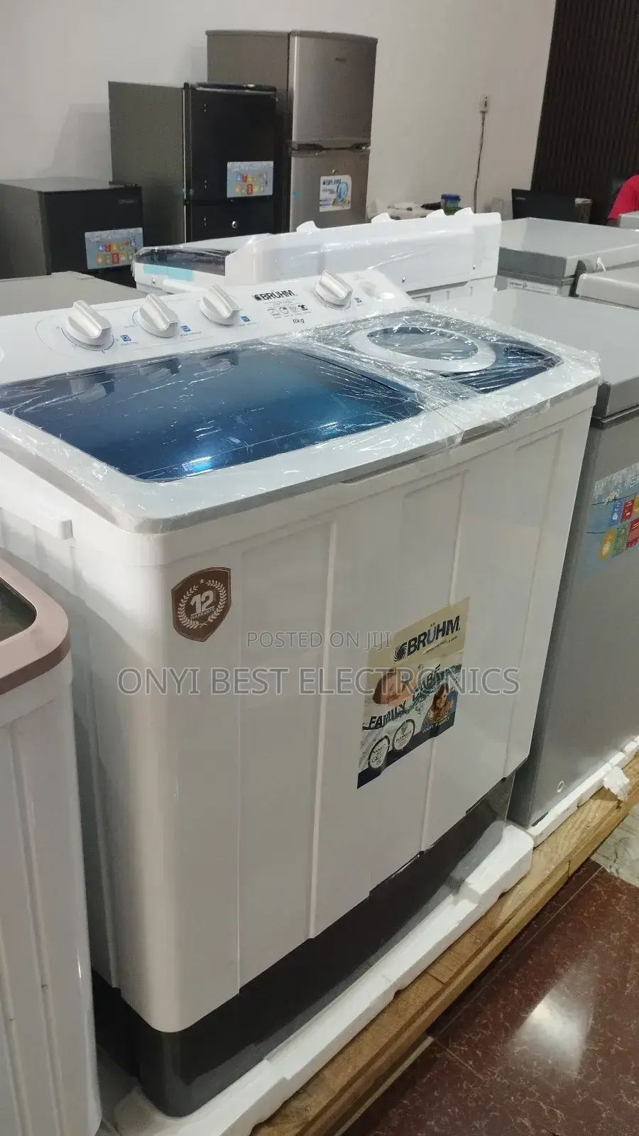 Bruhm 11kg Semi Automatic Washing Machine BWT-110h