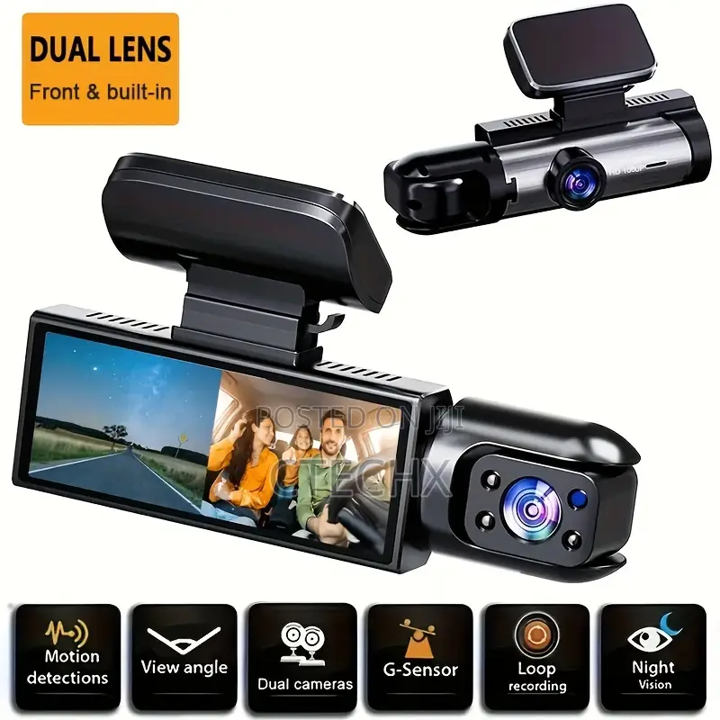 Zkcamspy Dash Camera Front and Inside, Night Vision Car DVR