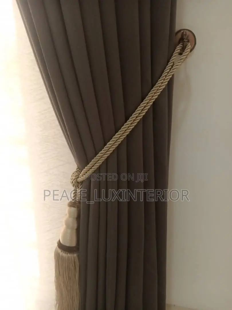 Dark Grey Unique Curtain
