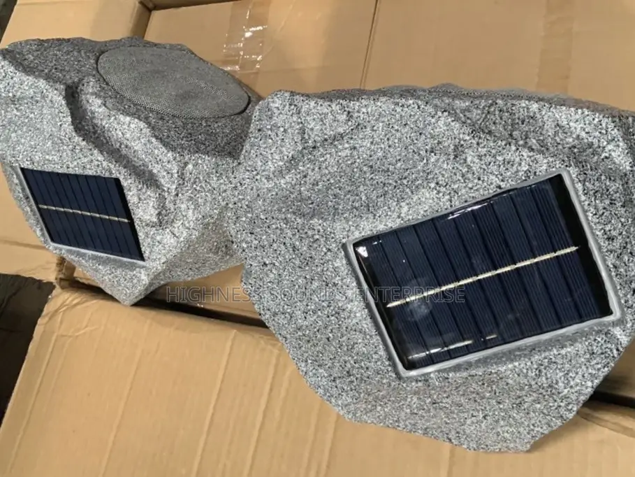 Solar Rechargeable Wireless Bluetooth Rock Speaker Outdoor