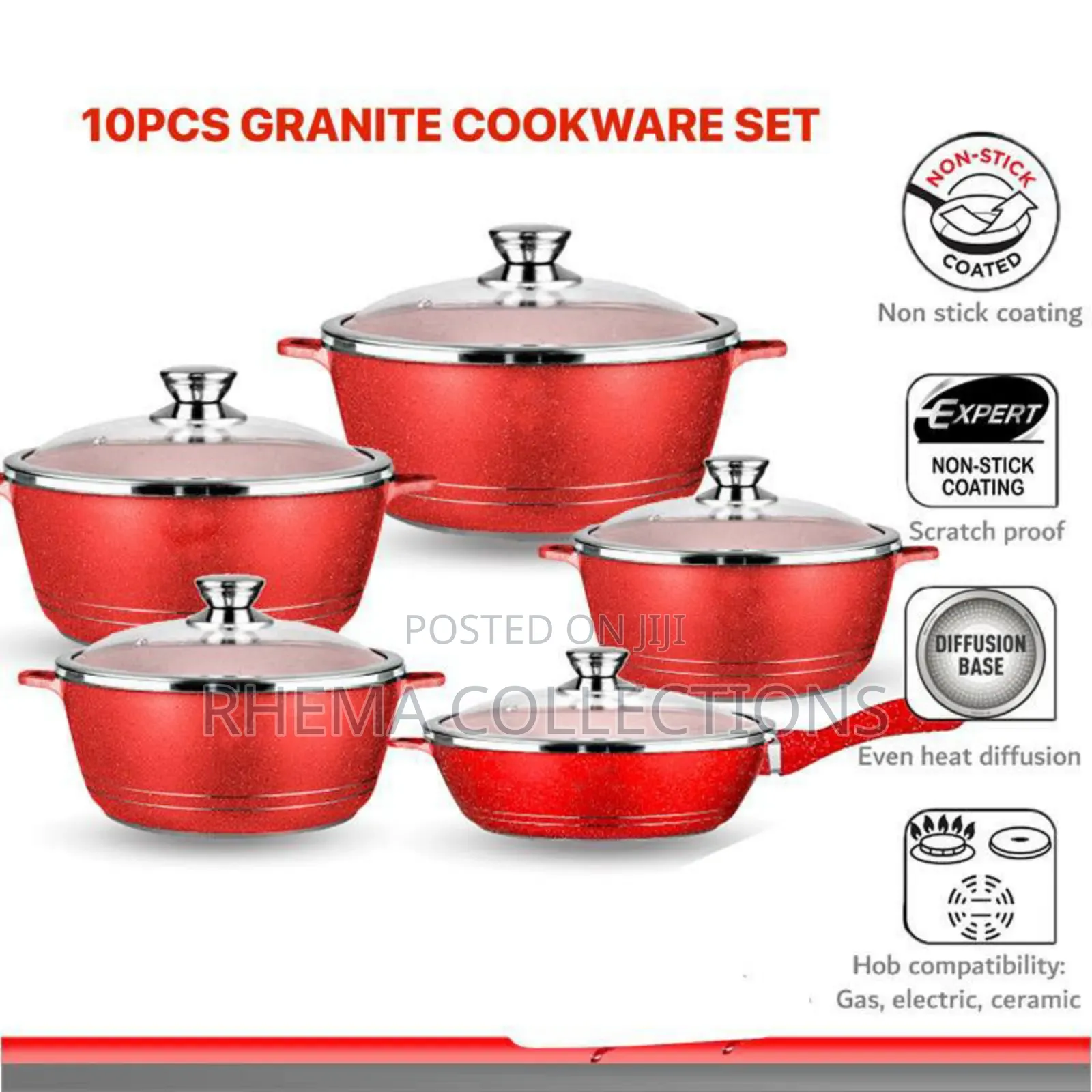 10pcs Brocook Granite Coating Cookware/Pot Set