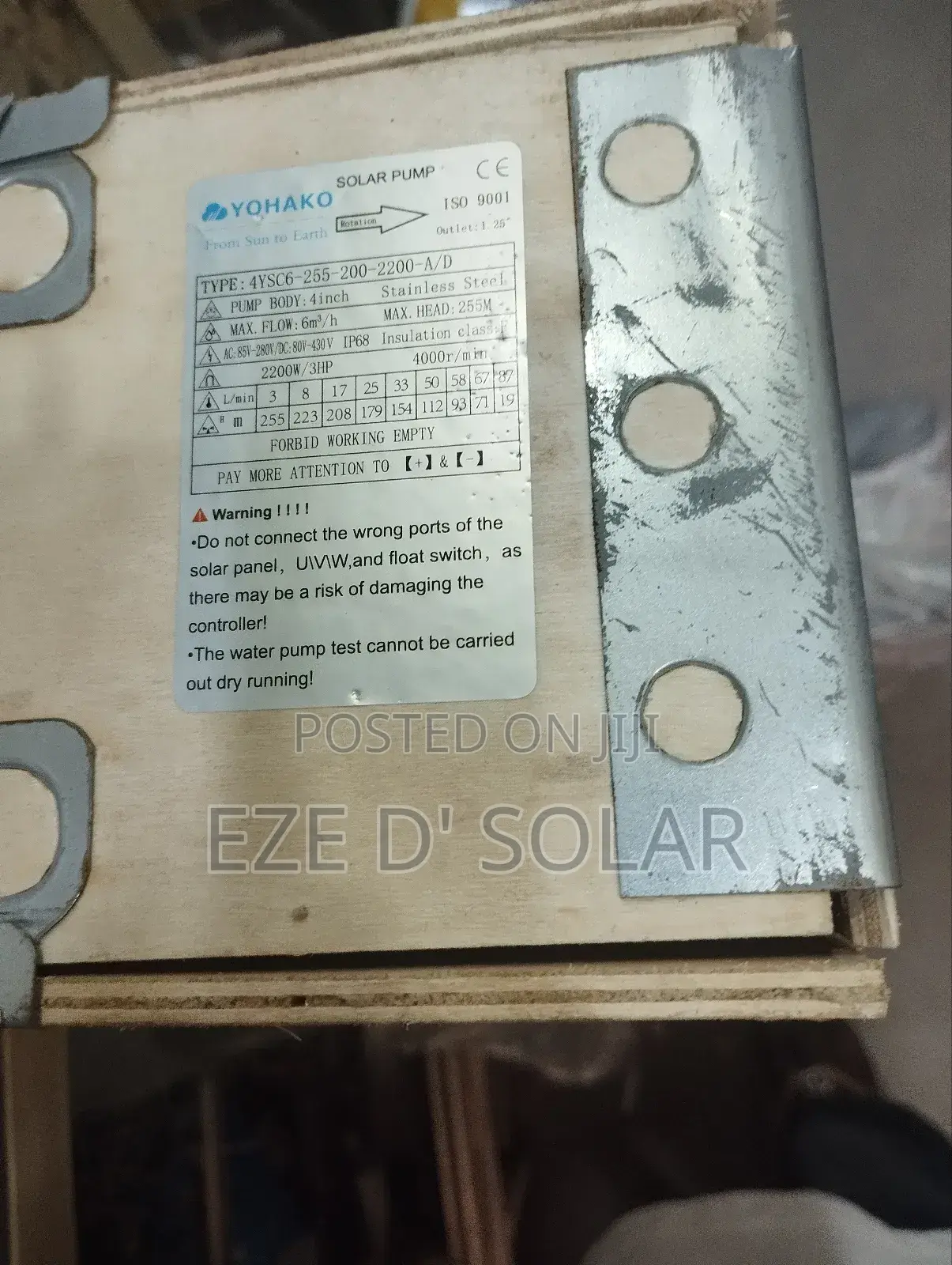 Original Yohako Solar Pump 3hp