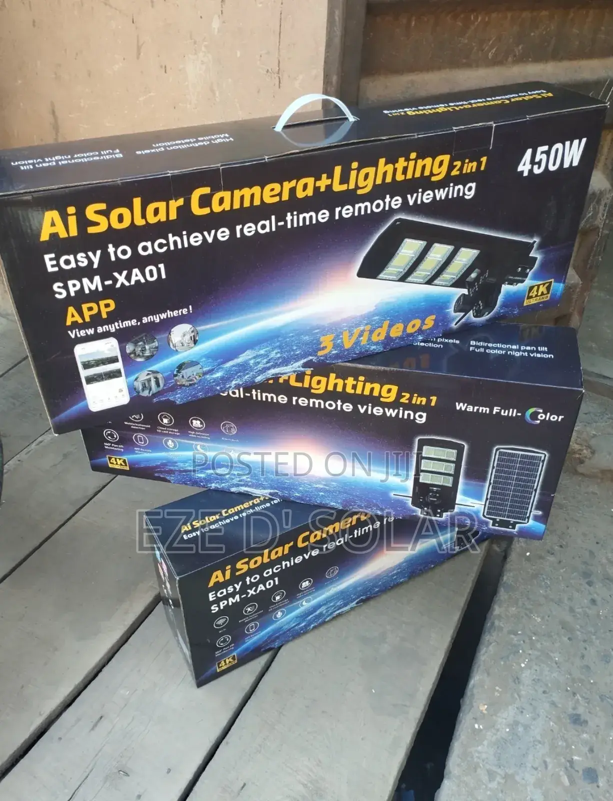 4 Camera Al With 3 Eyes Solar Street Light