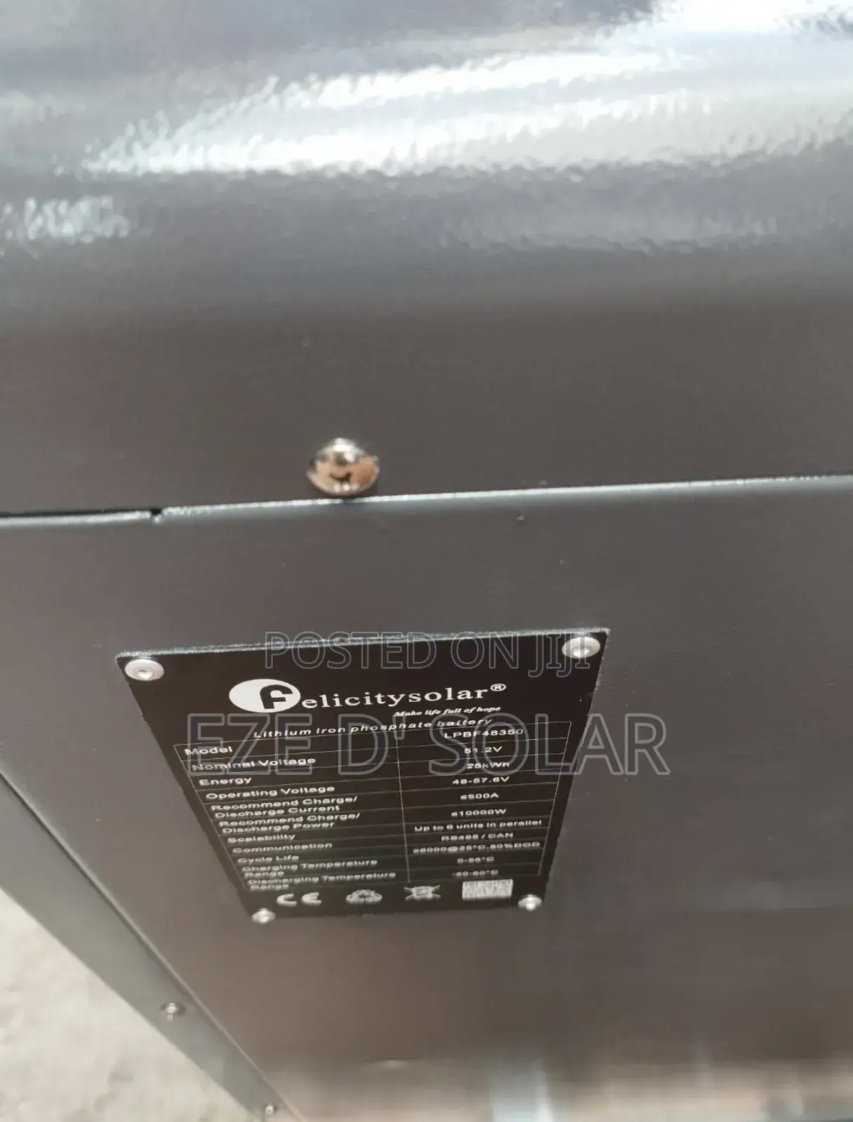 25 Kilowatts Felicity Solar Lithium Ion Battery