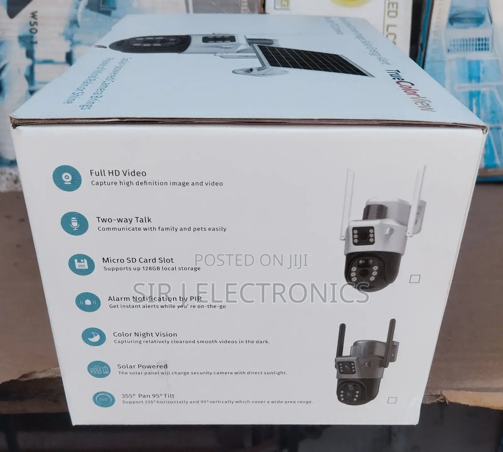 4g Dual Lens Cctv Camera With Solar Panel And Security Alarm