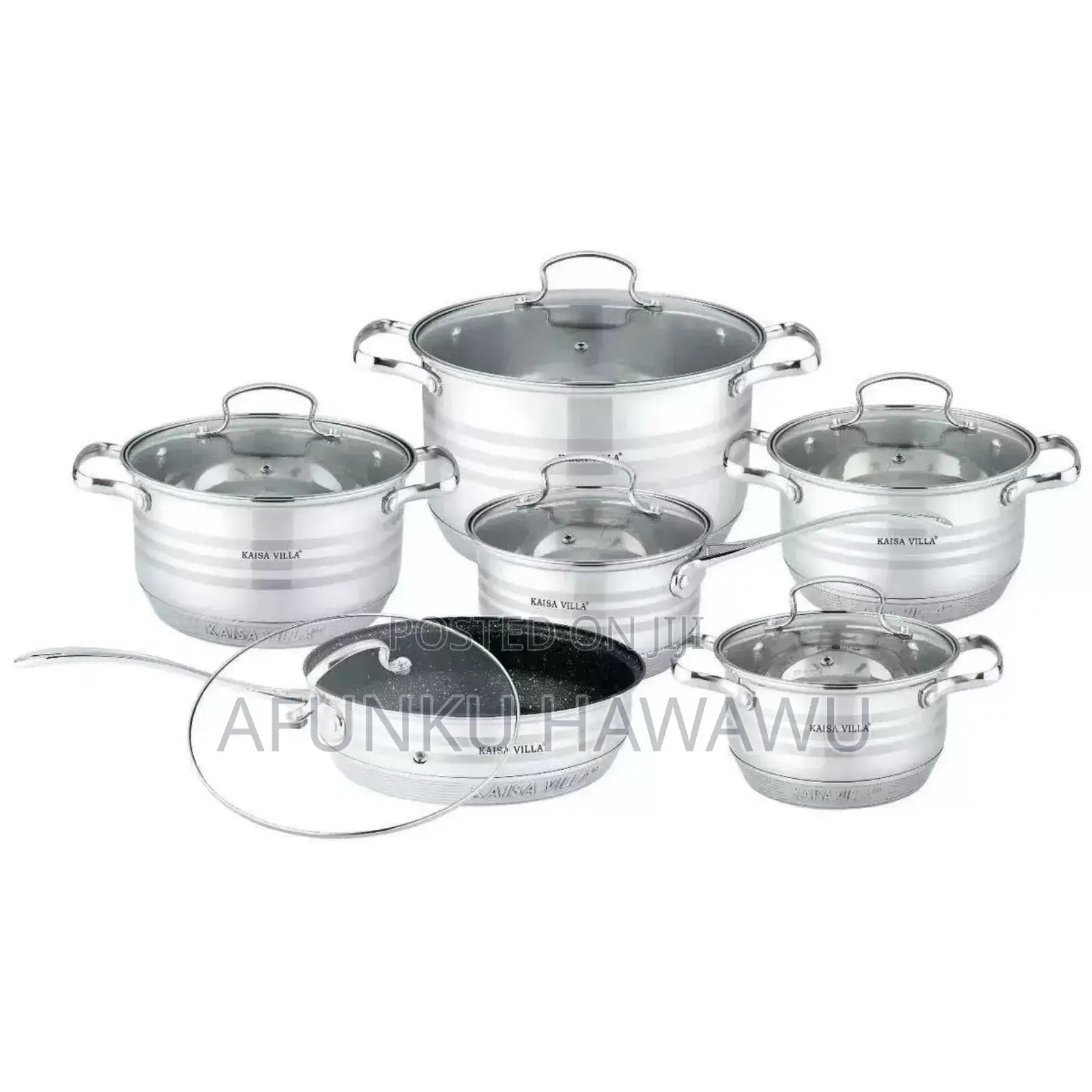 12pcs Stainless Steel Pot Set