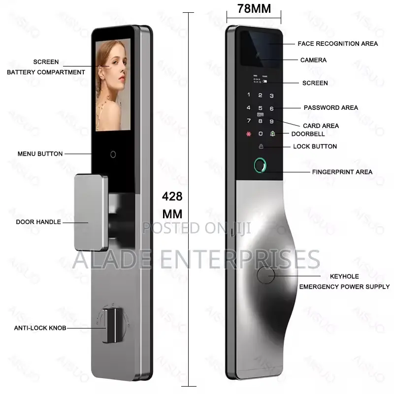 Wifi Video Intercom Smartlock 3d Facial Recognition Visual