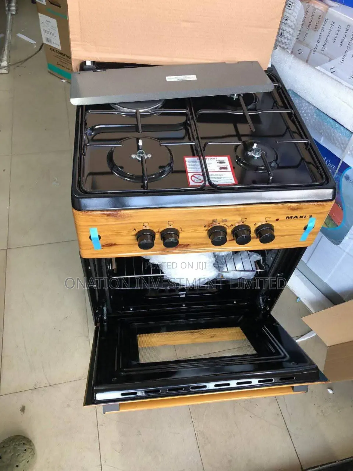 Maxi 60by60 3 Gas Cooker With 1 Hot Plate 3+1