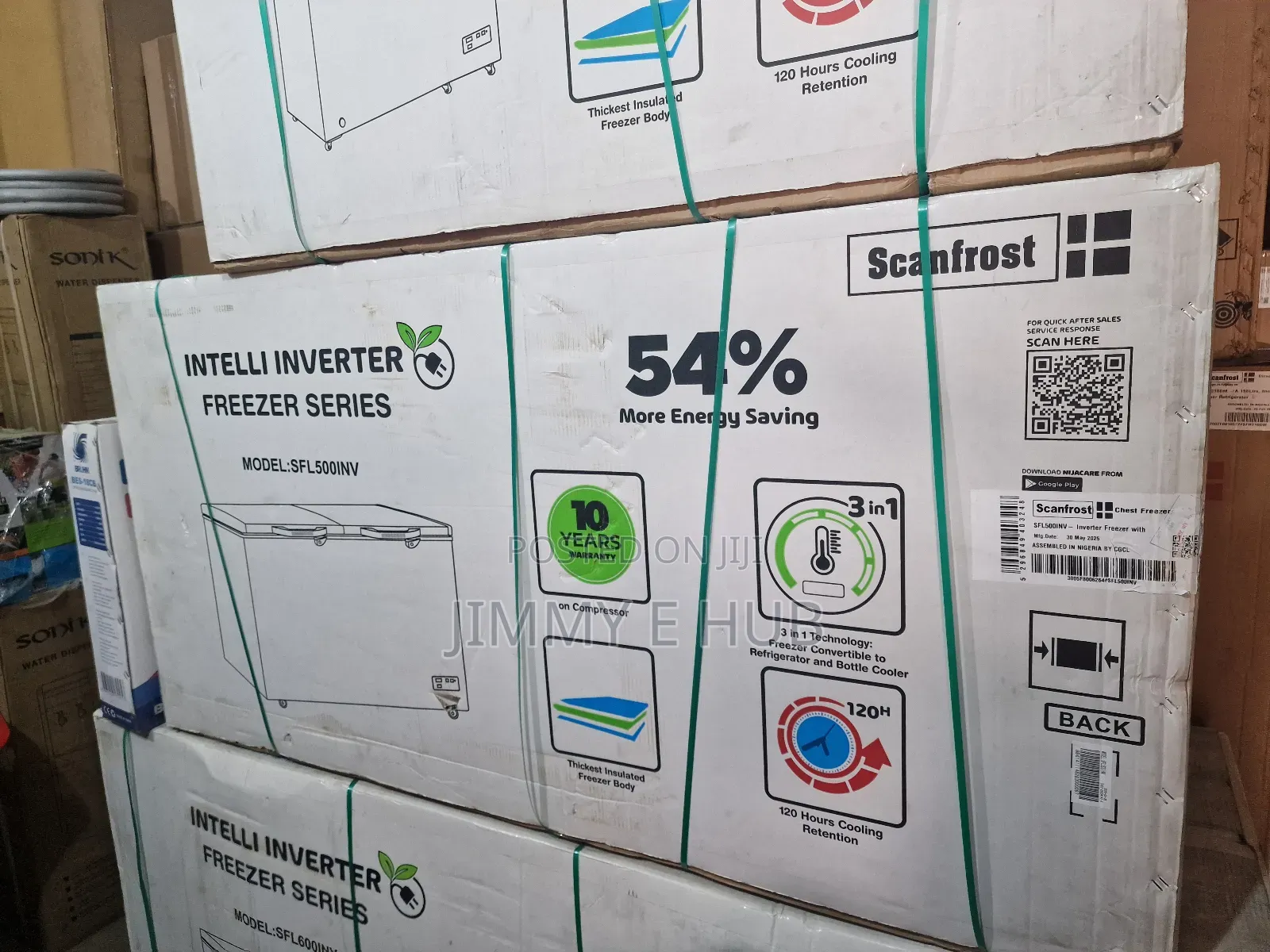 Scanfrost 500l Double Door Inverter Freezer
