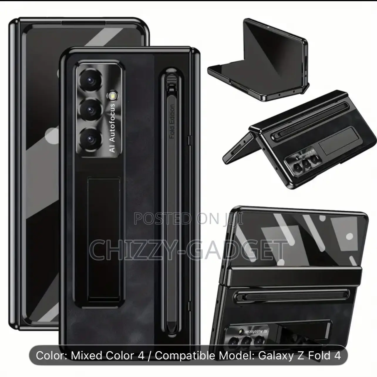 Samsung Fold 3,4,5,6, Kickstand Hinge Case With Pen