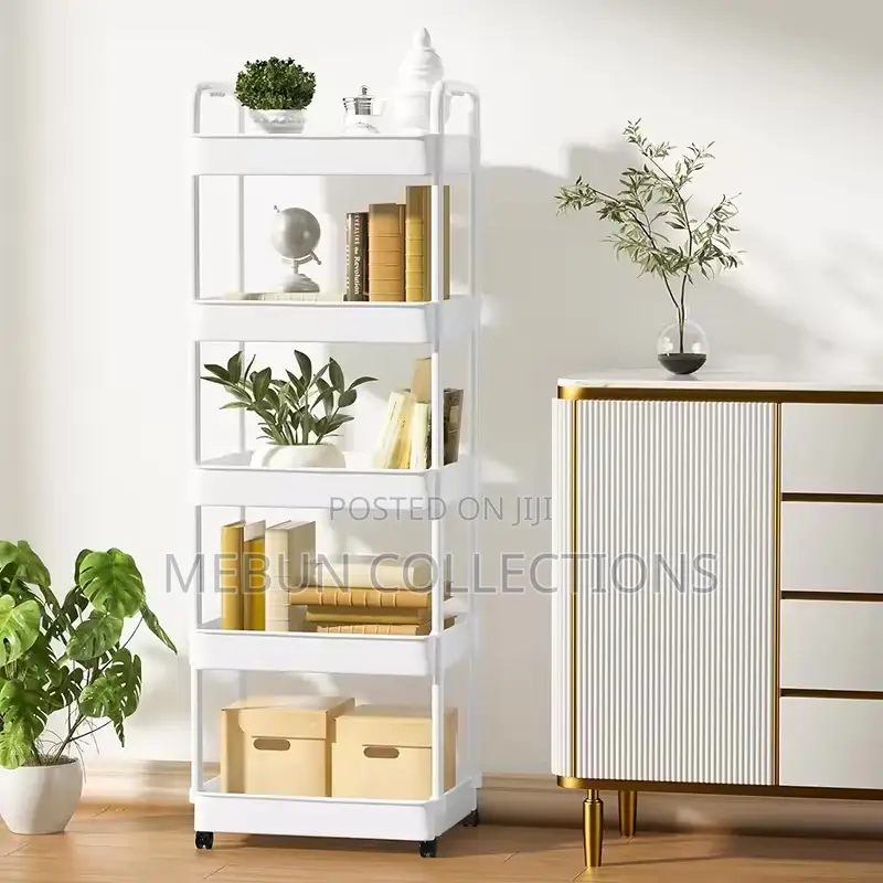 5 Tiers Trolley Organizer Auxiliary Rolling Cart With Wheels