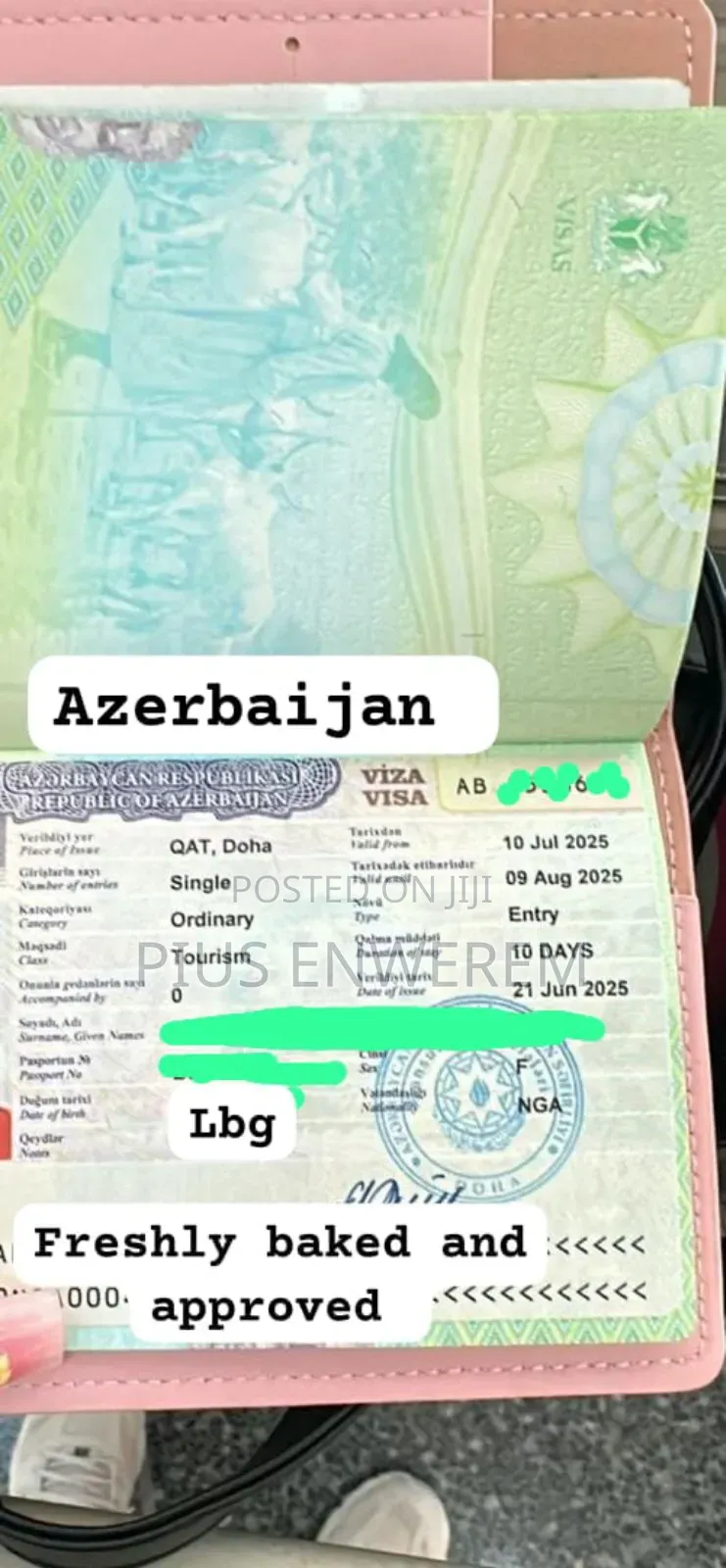 Azerbaijan Tourist Visa (100%)