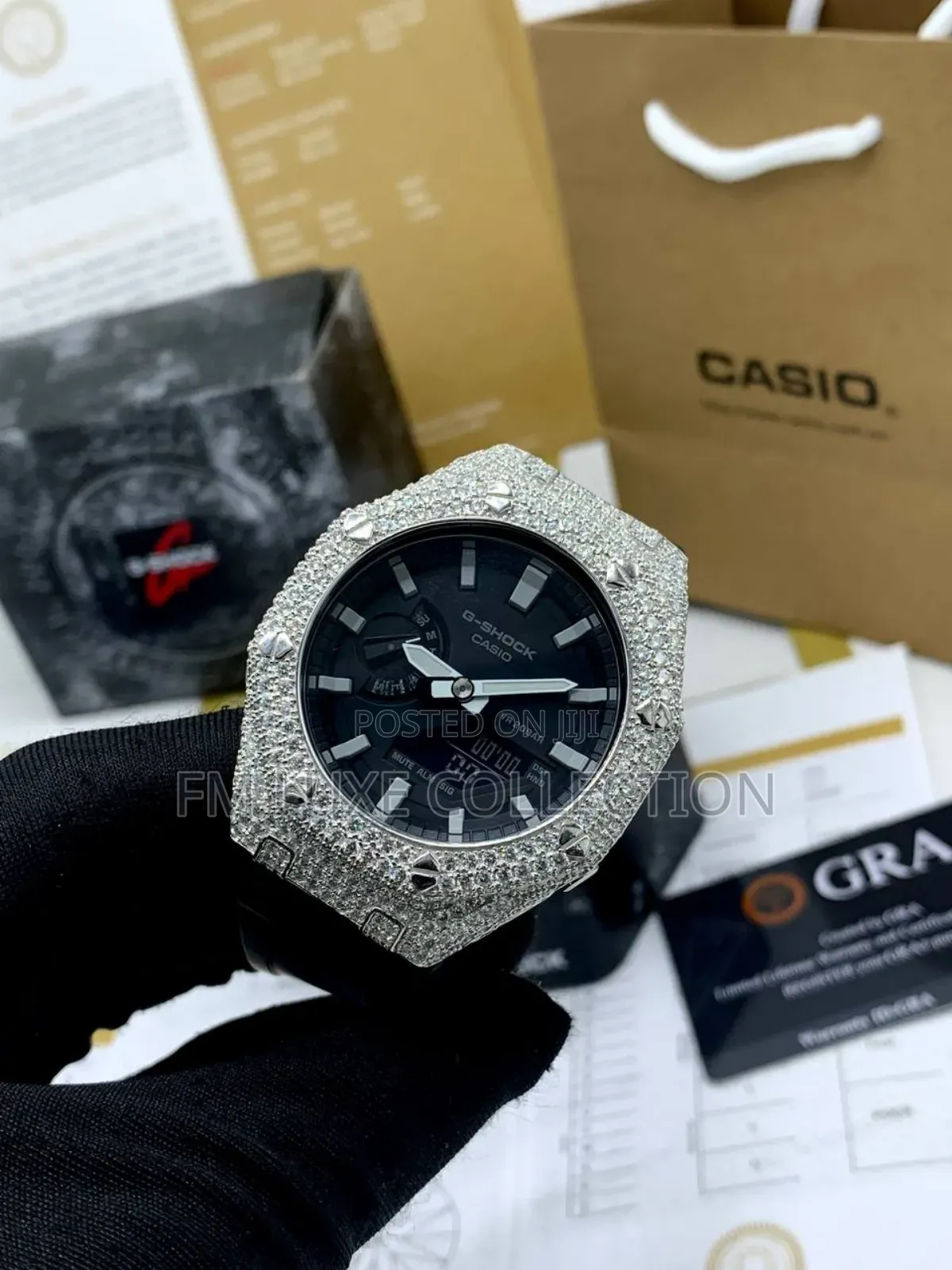VVS Moissanite Diamond Bussdown G-Shock Watch