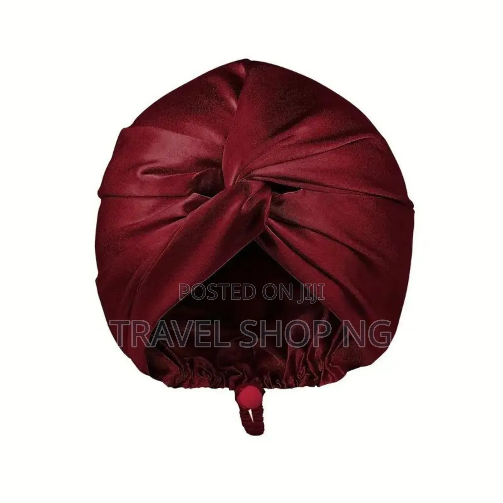 Satin Sleeping Cap With Twist Front Adjustment Buckle
