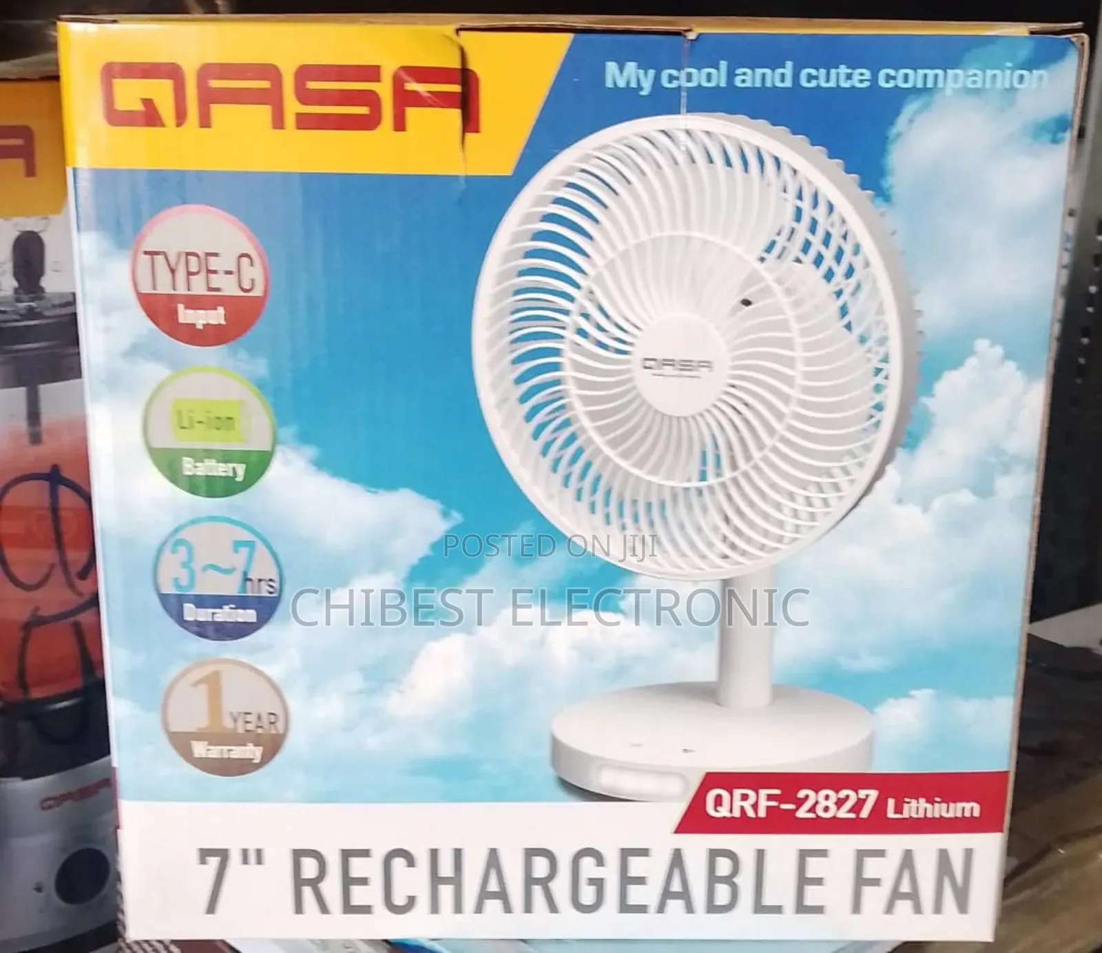 Gasa Rechargeable Fan 7 Inches