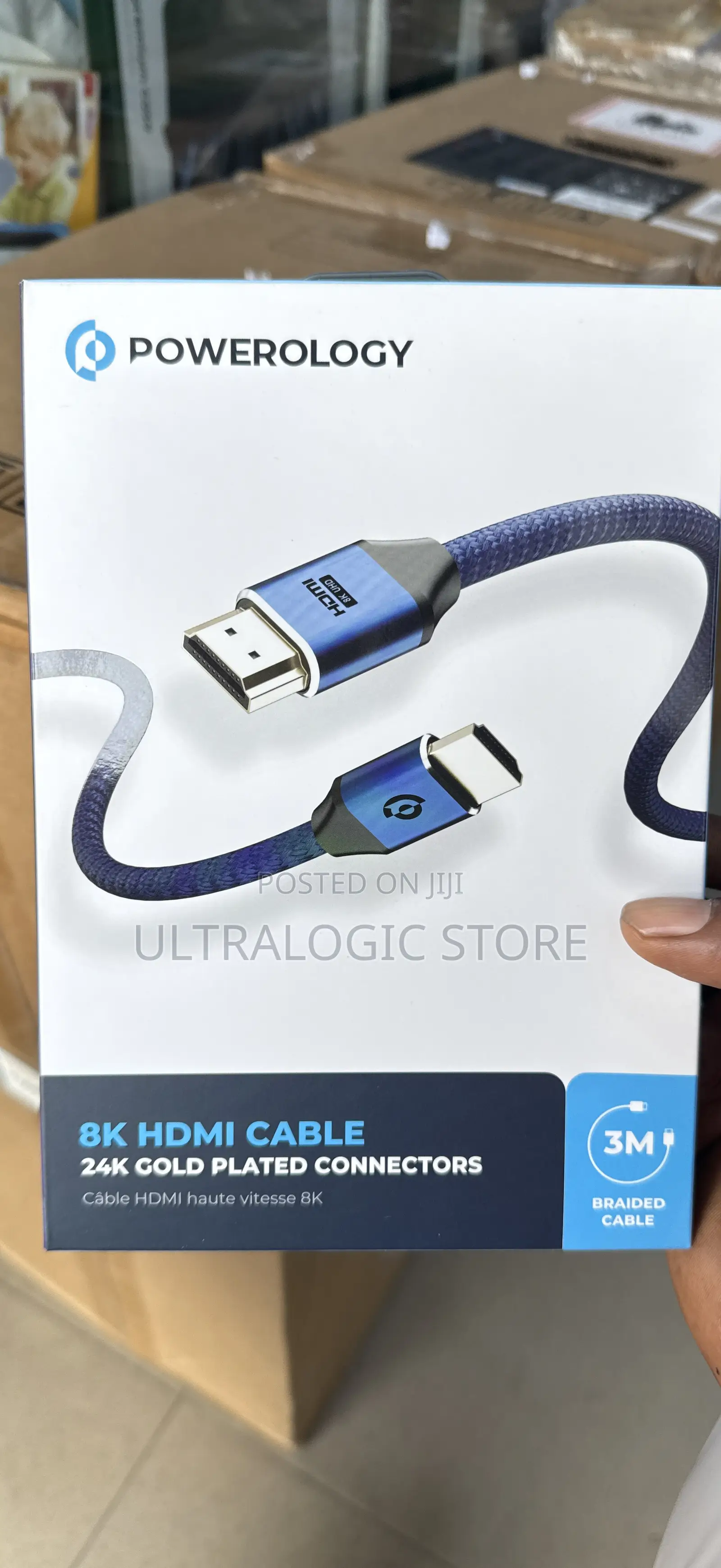 New Powerology 8k 3m Hdmi Cable 24k Gold Plated Connectors