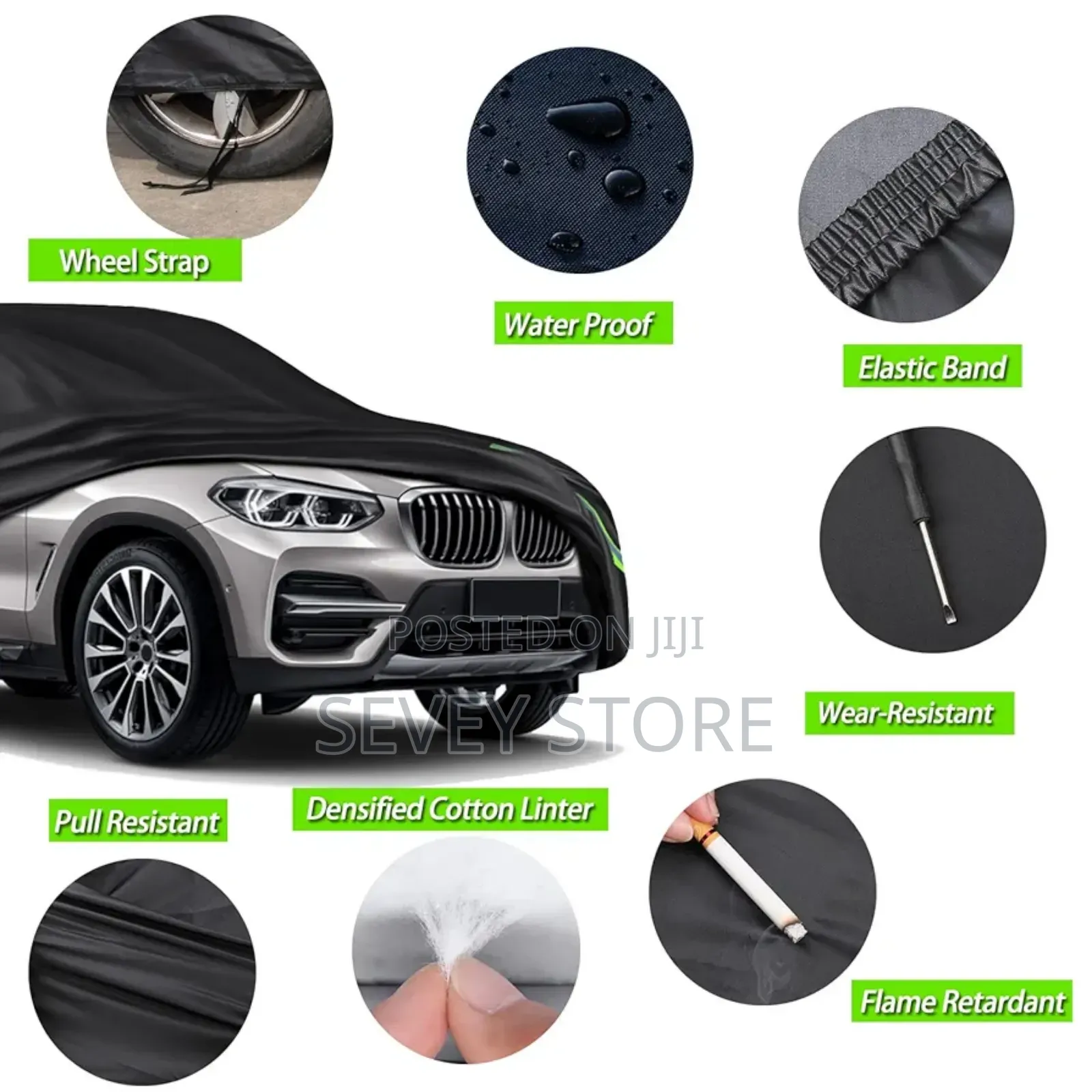 Heavy Duty Universal Full Car Cover for Outdoor - Indoor