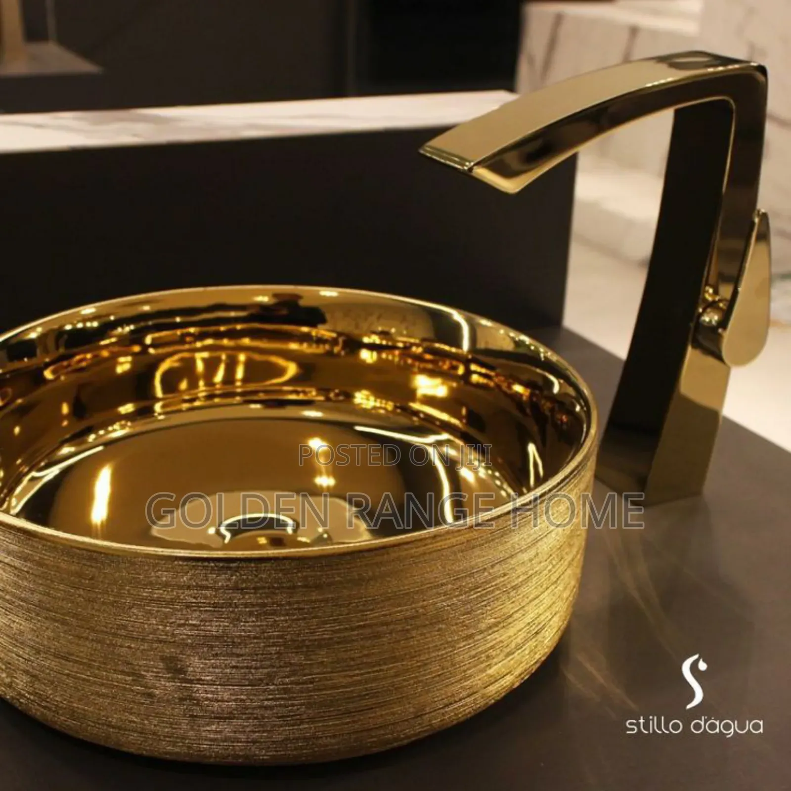 Gold Colour Luxury Design Wash Hands Basin