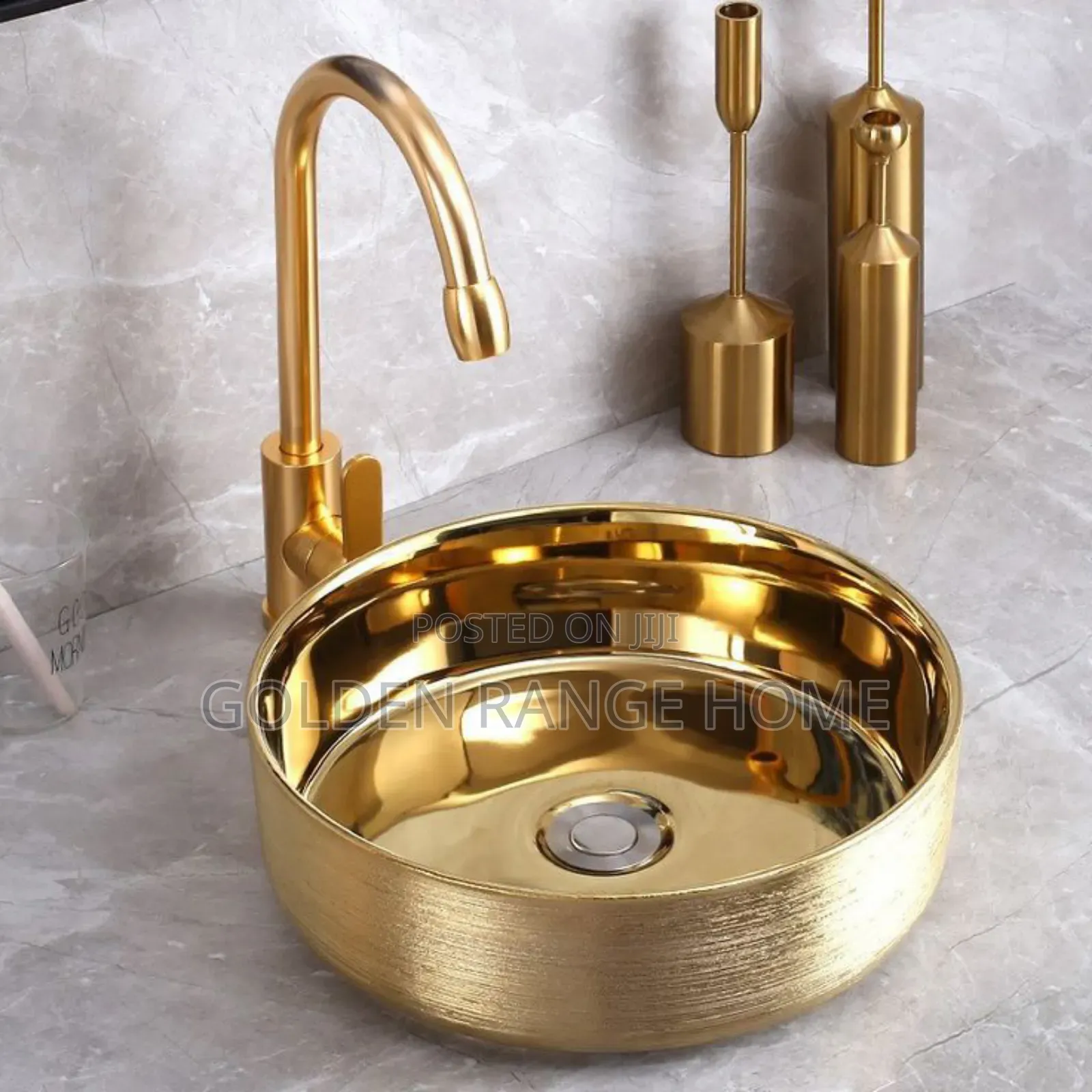 Gold Colour Luxury Design Wash Hands Basin
