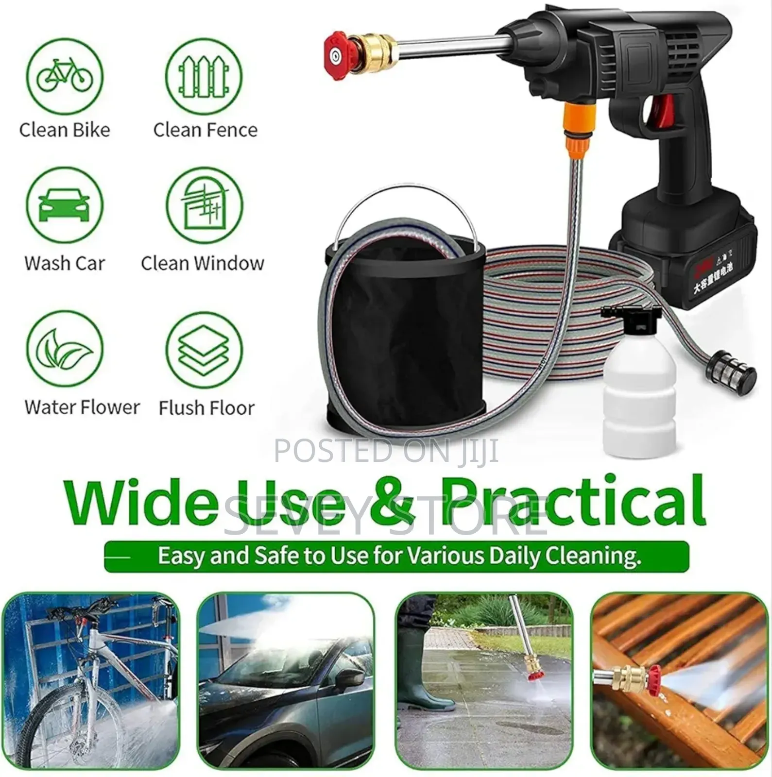 Car Wash Gun Spray Nozzle - 200w - Multipurpose