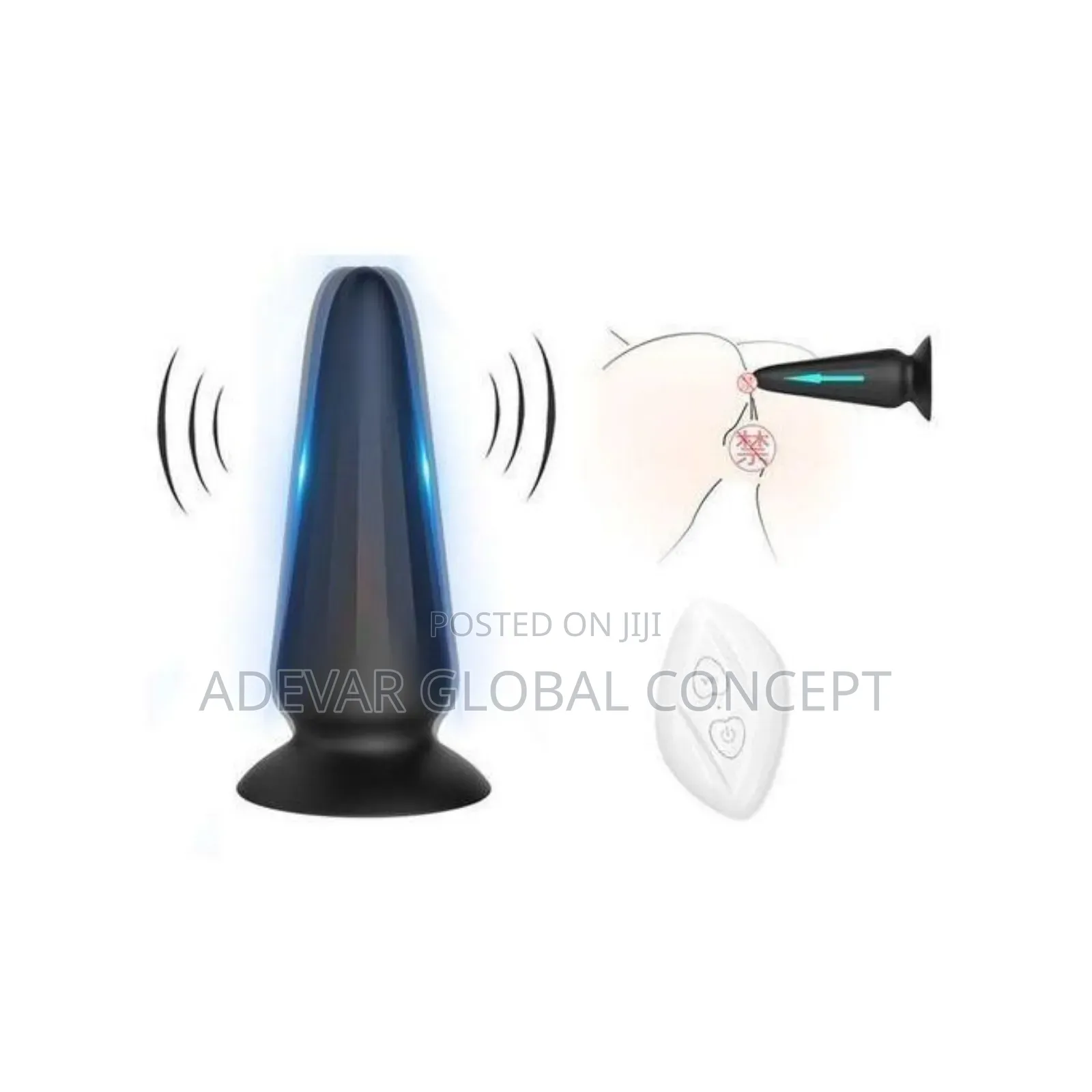 Rechargeable Adult Anal Butt Plug Vibrator Sex Toy for Women