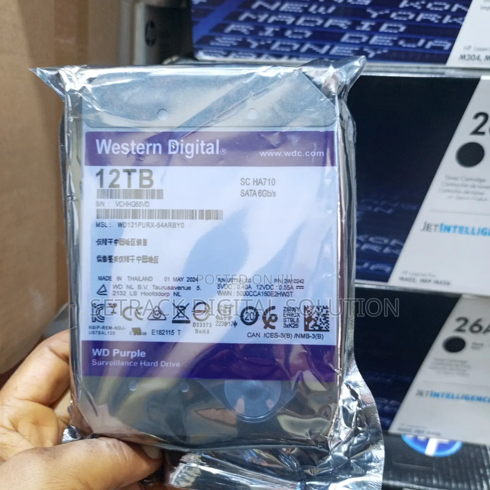 12tb Wd Purple Surveillance , HDD Sata, 3.5, Western Digital