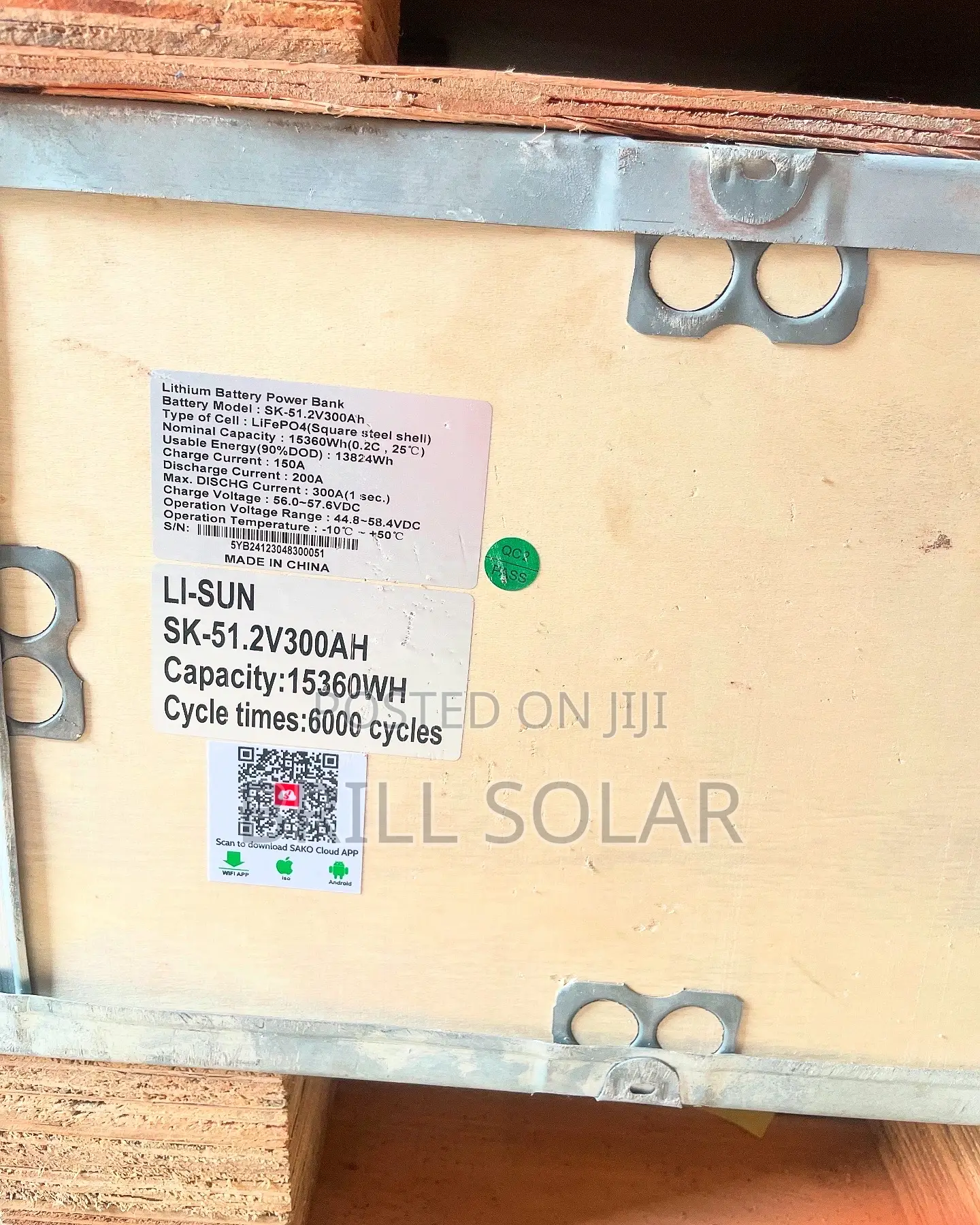 15kwh-51.2v Sako Solar Lithium Battery (Li-Sun Series)
