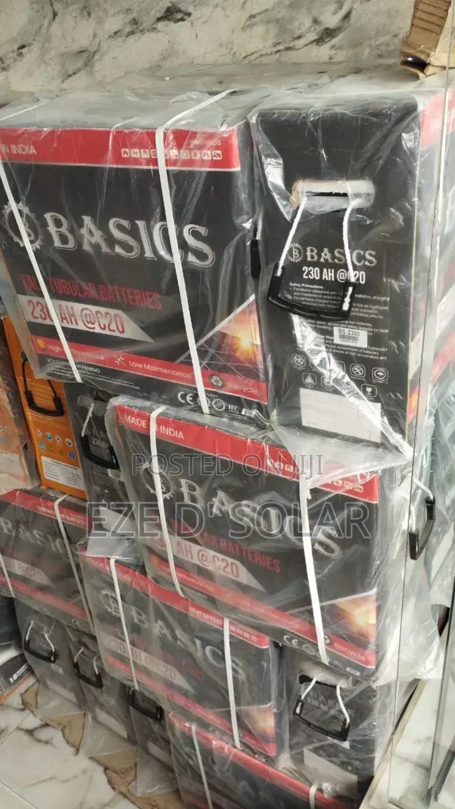 Basics 230ah/12v Solar Tubular Battery