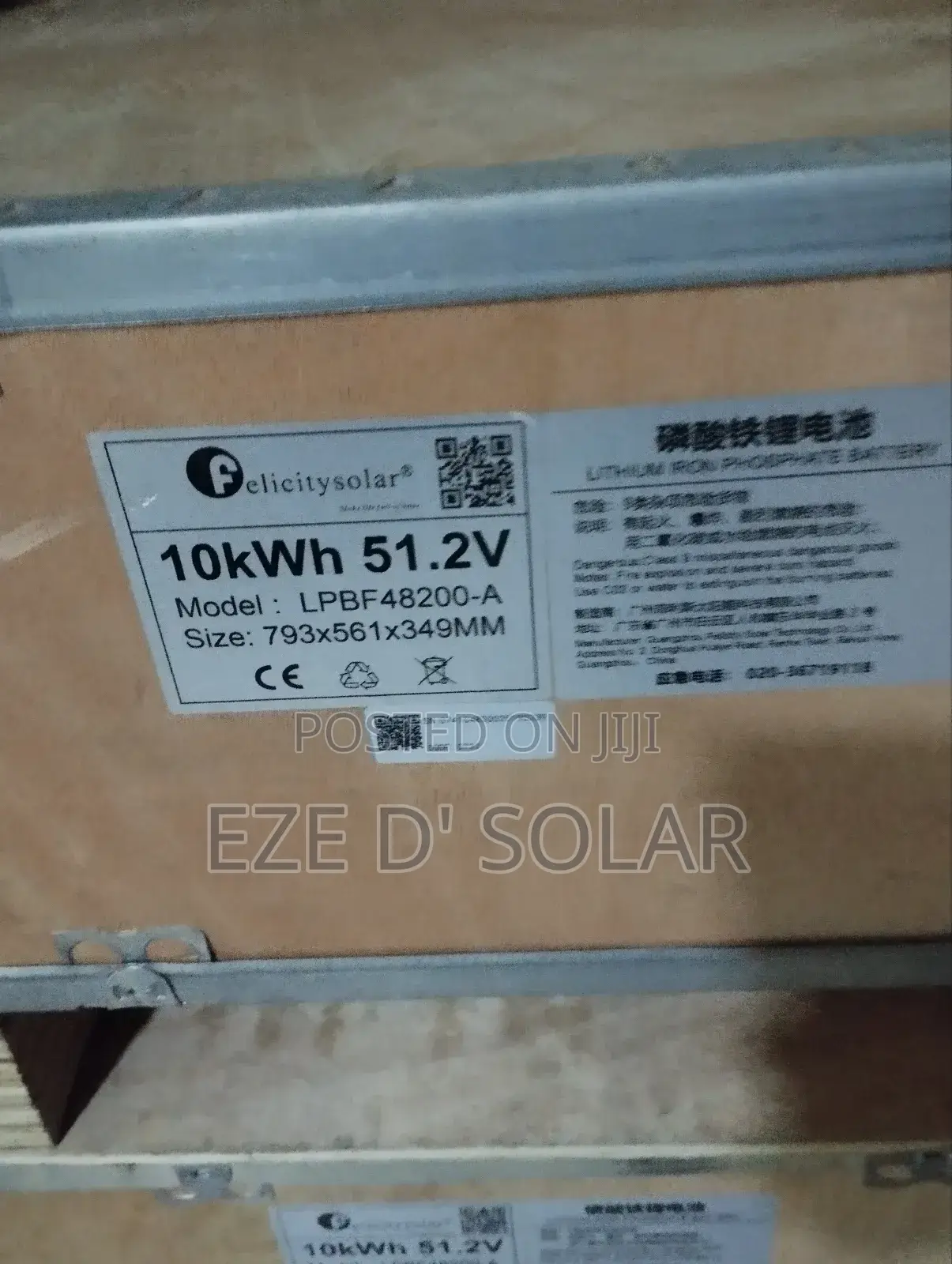 10kwh 51.2v Felicity Solar Lithium Ion Battery