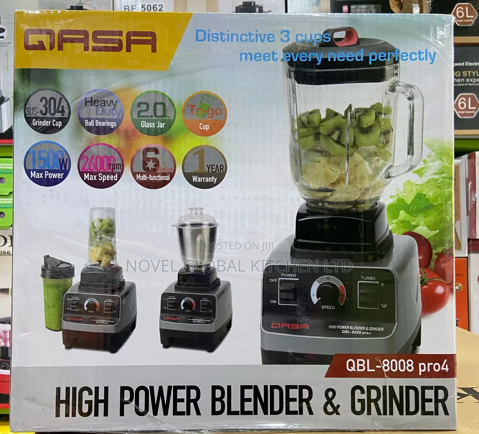 Qasa Pro4 High-Power Blender Grinder