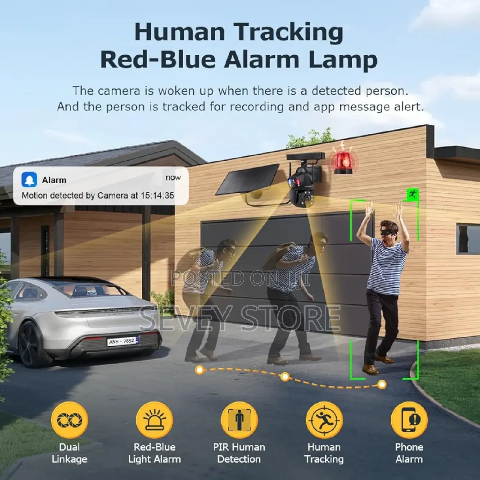 4g Lte Cellular Solar Camera, 36x Optical Zoom, Solar Power
