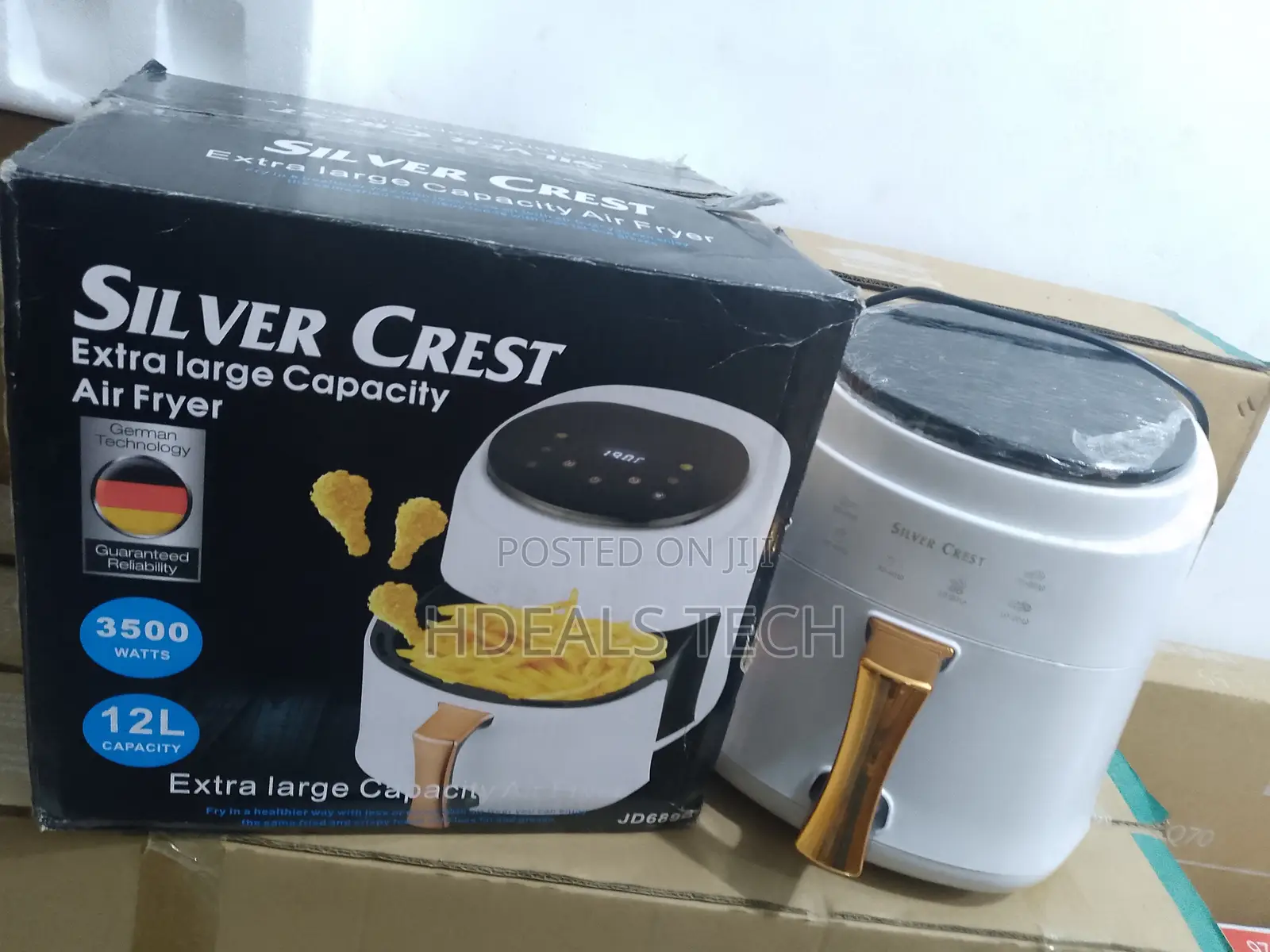 Silver Crest Jd689b Air Fryer – 12l Capacity, 8-in-1 Presets