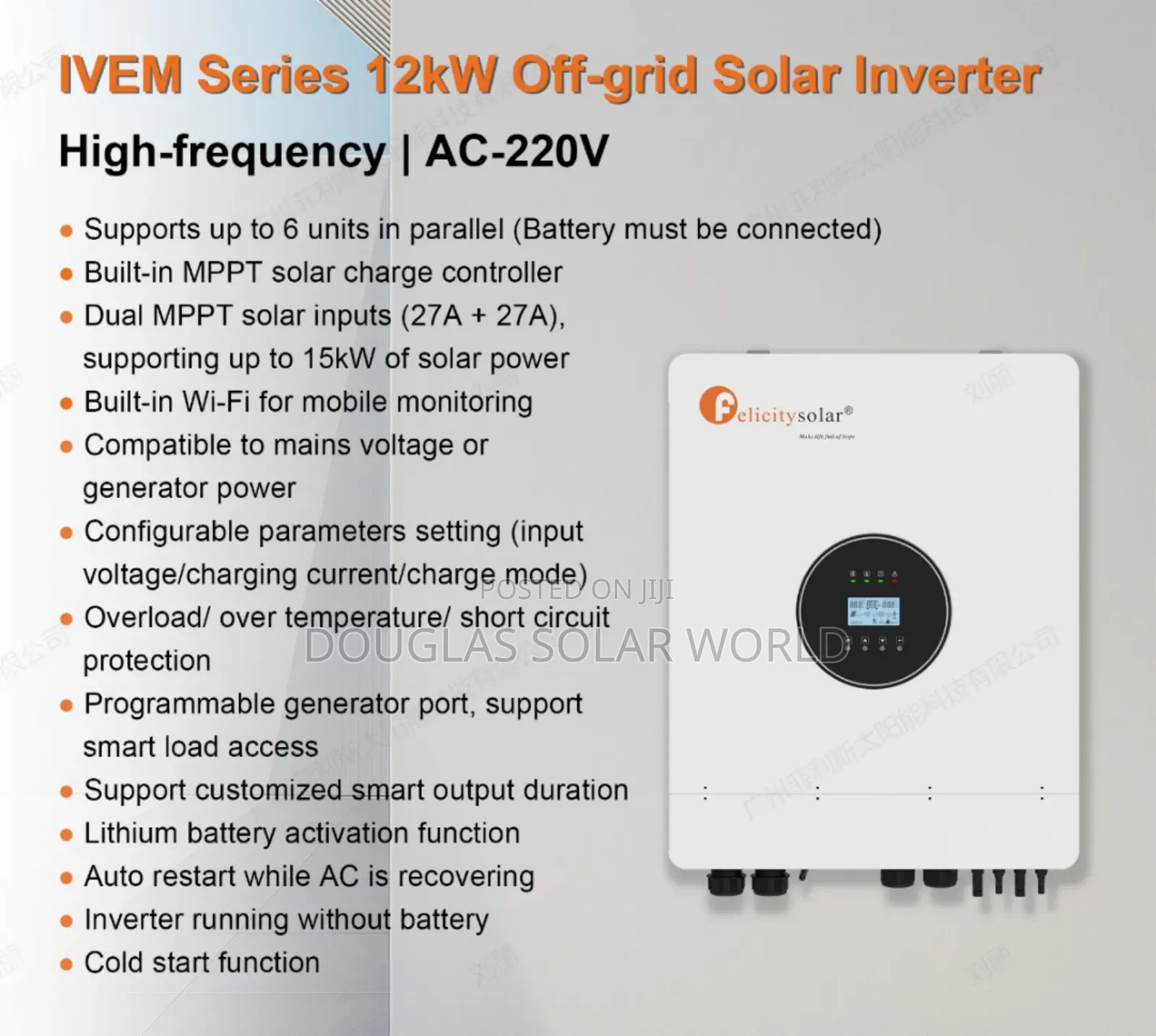 12kva 48v Felicity Hybrid Inverter