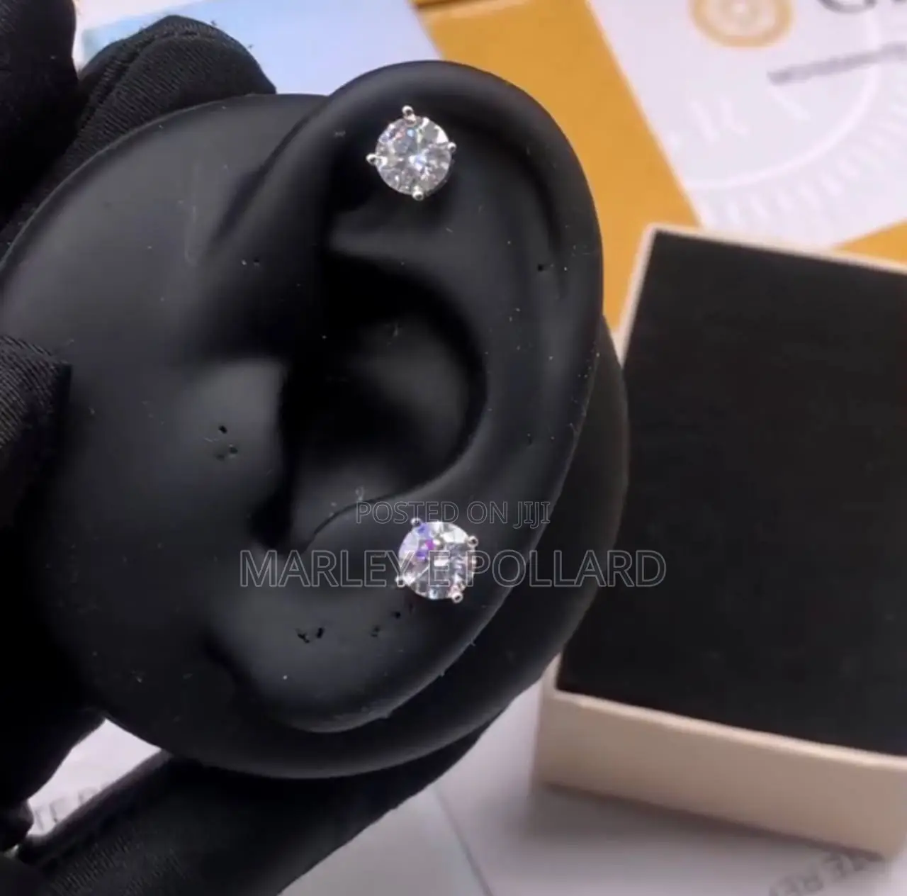 Vvs1 Magnetic Moissanite Sterling Silver Earrings