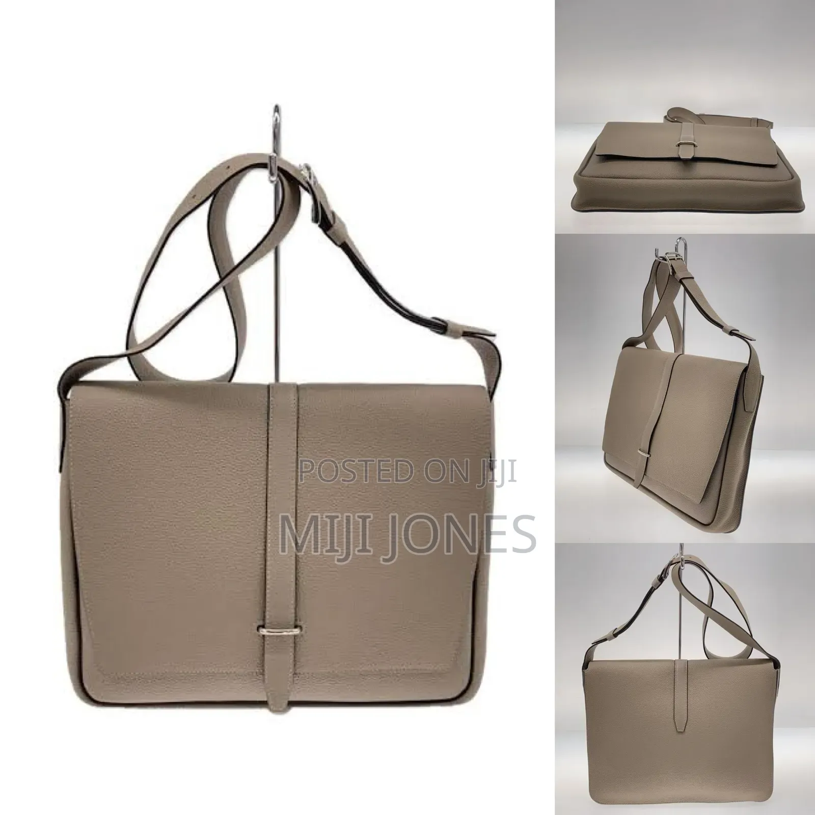 *Hermes Inspired Leather Messenger Bag*