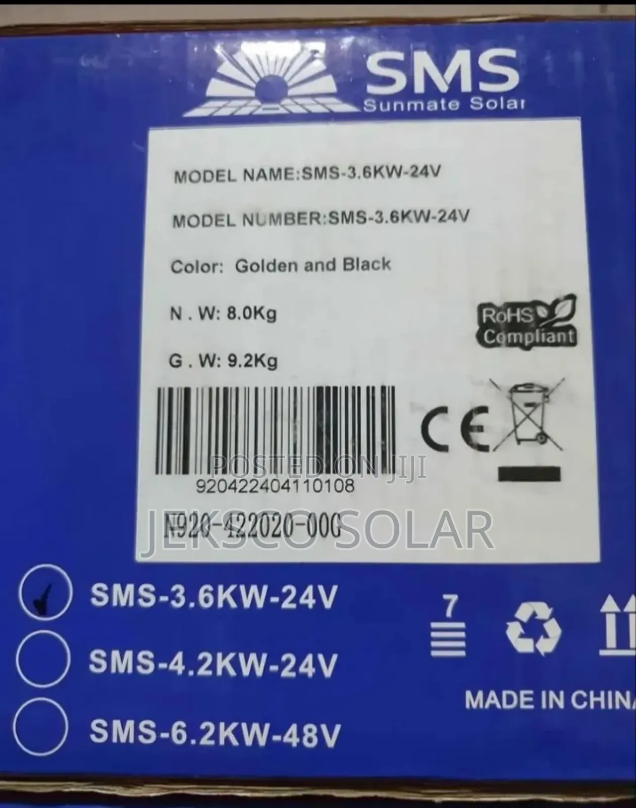 3.6kva Sms Solar Hybrid Inverter, 24v