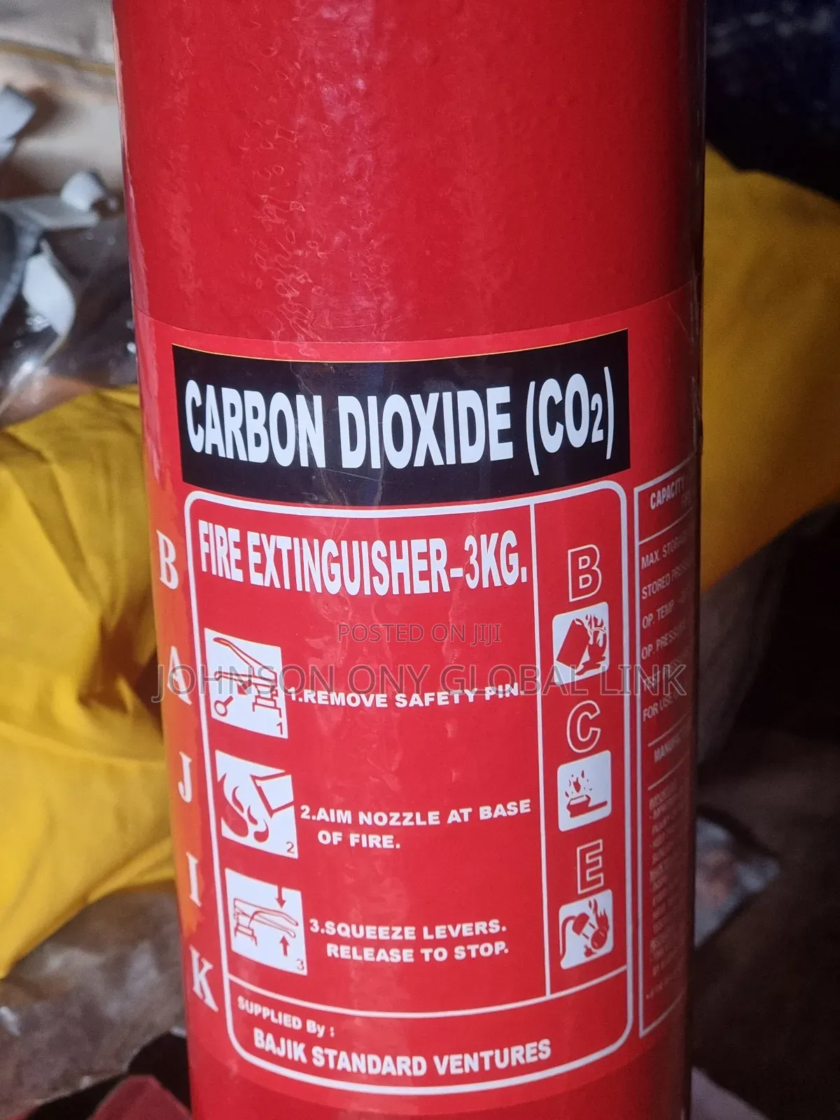 3kg Fire Extinguisher (Corbon Dioxide Co2)