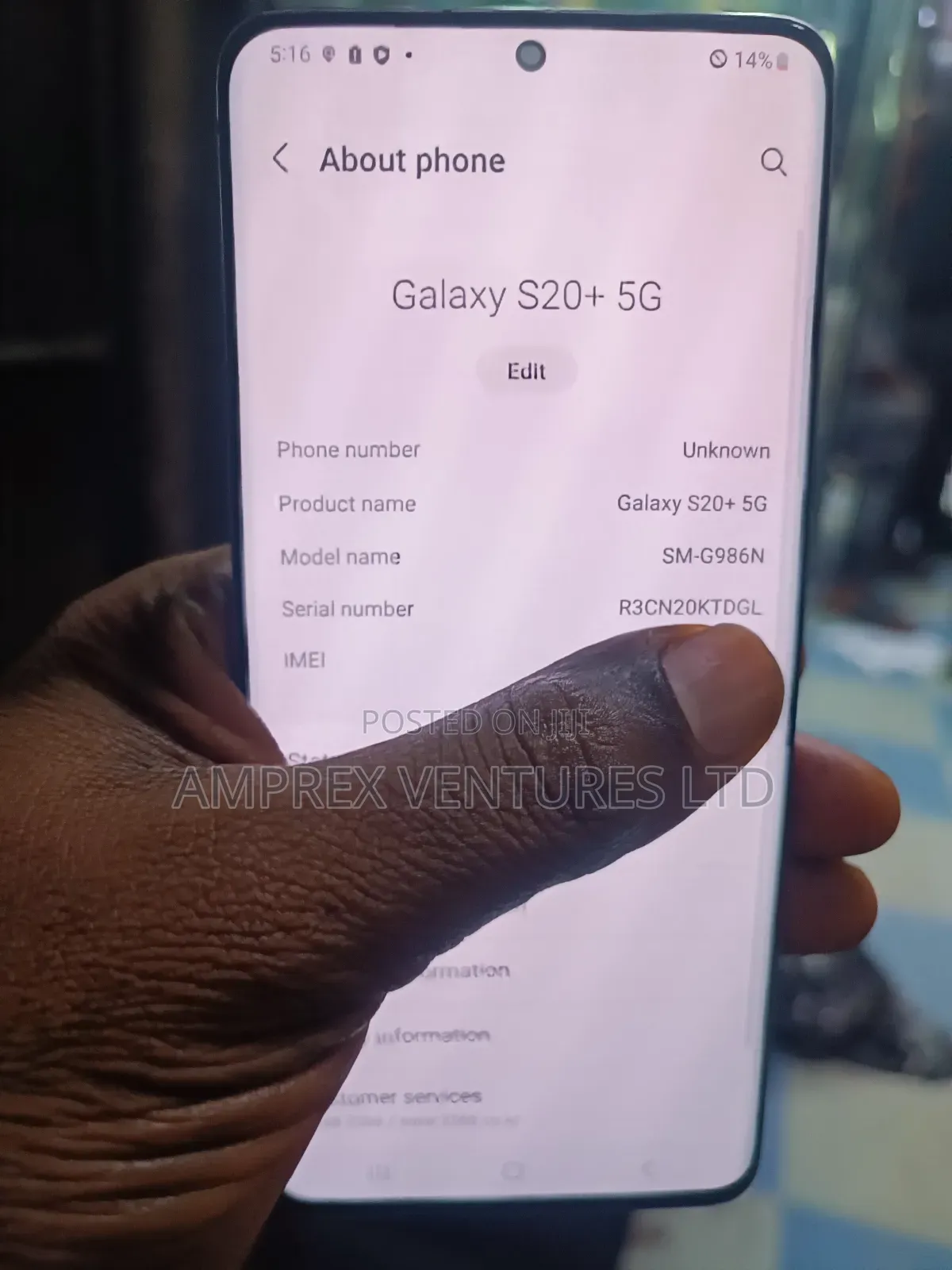 Samsung Galaxy S20+ 5G 256 GB Gray