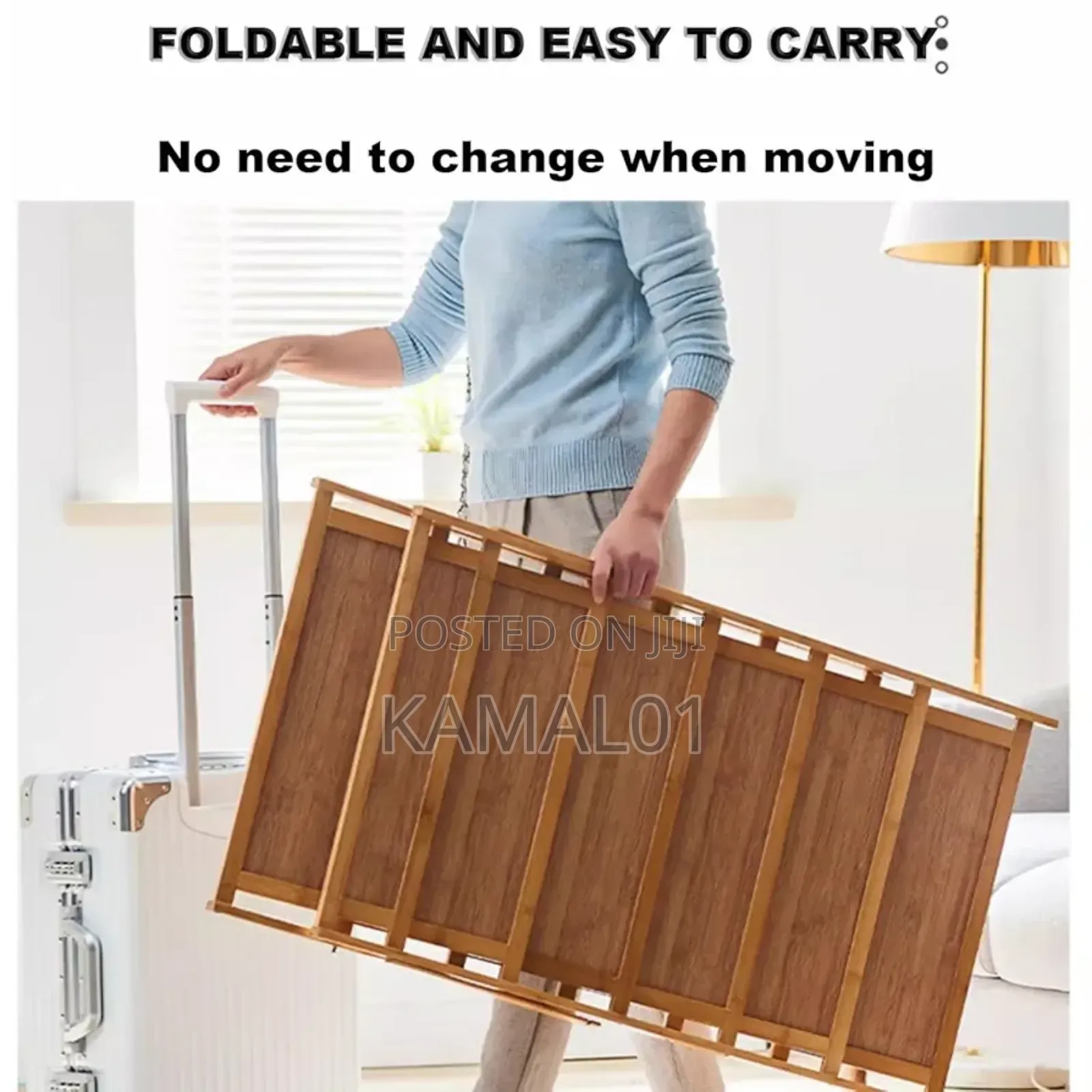 Foldable Bamboo Shoe Rack, Shoe Organizer