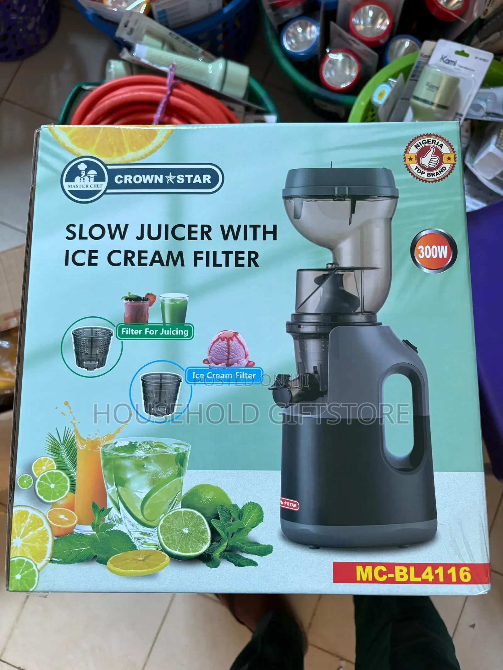 Master Chef Slow Juicer With Ice Cream Filter