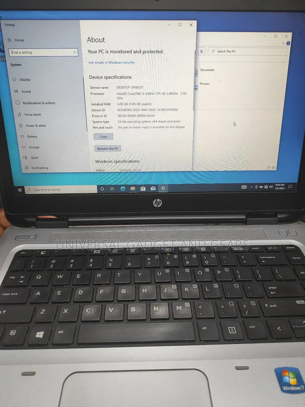 Laptop HP ProBook 650 G2 4GB Intel Core I5 SSD 256GB