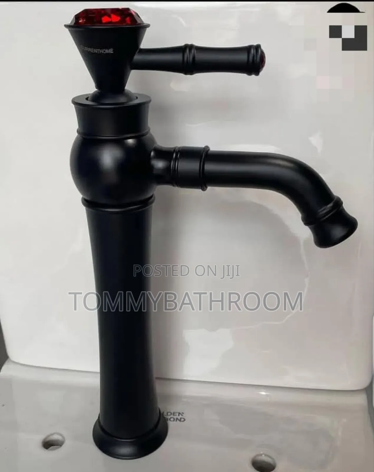 Black Design Long Basin Mixer
