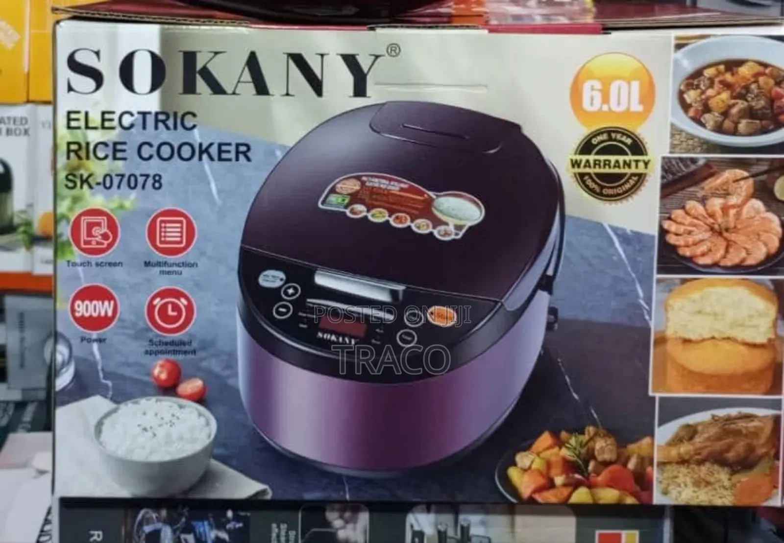 Sokany 6liters German Multipurpose Electric Rice Cooker
